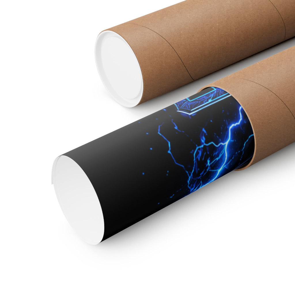 Power Runs Black Matte Poster — Urban Angel Portrait Wall Art by Power Runs Black