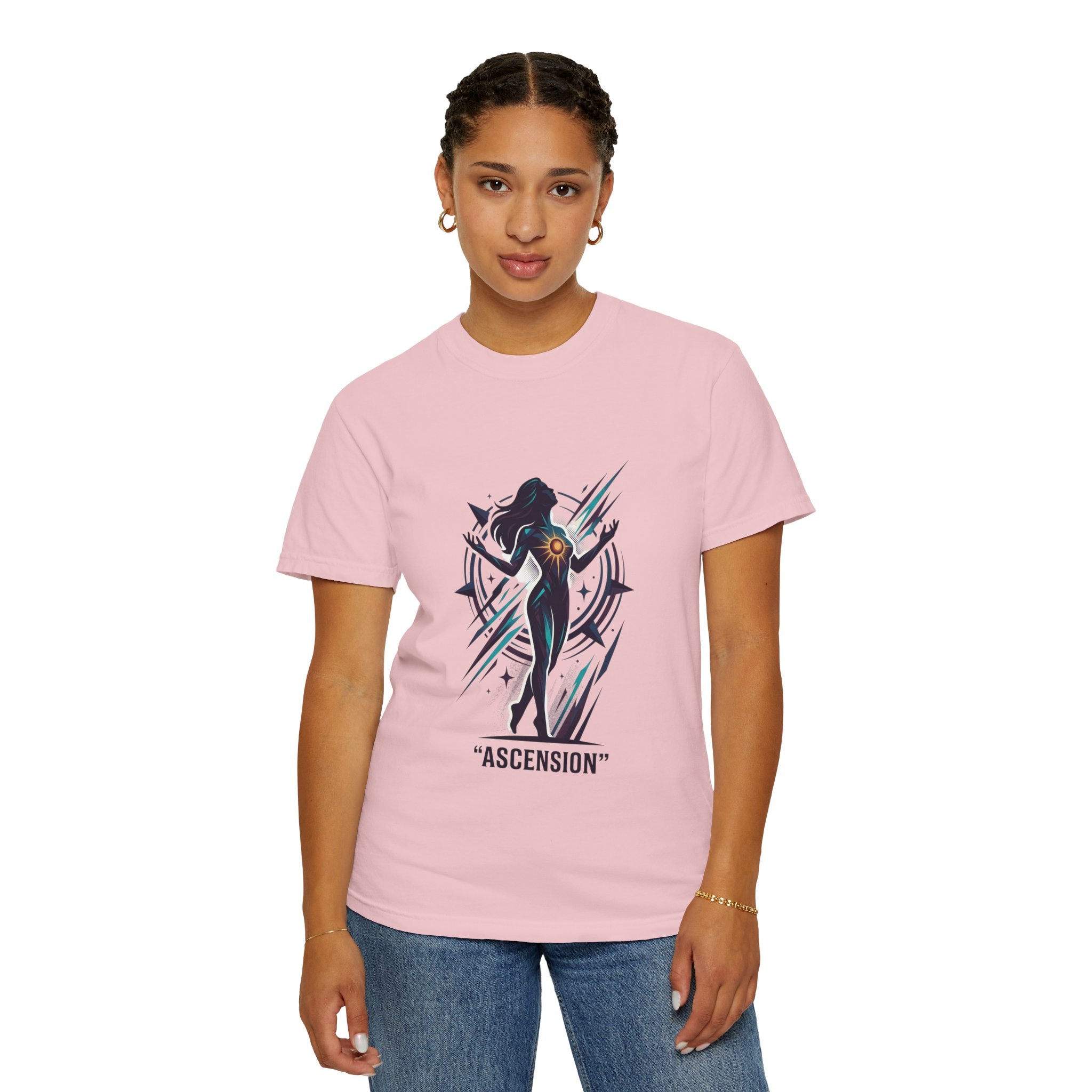 Power Runs Black PRB Ascension Graphic T-Shirt — Cosmic Silhouette Tee by Power Runs Black