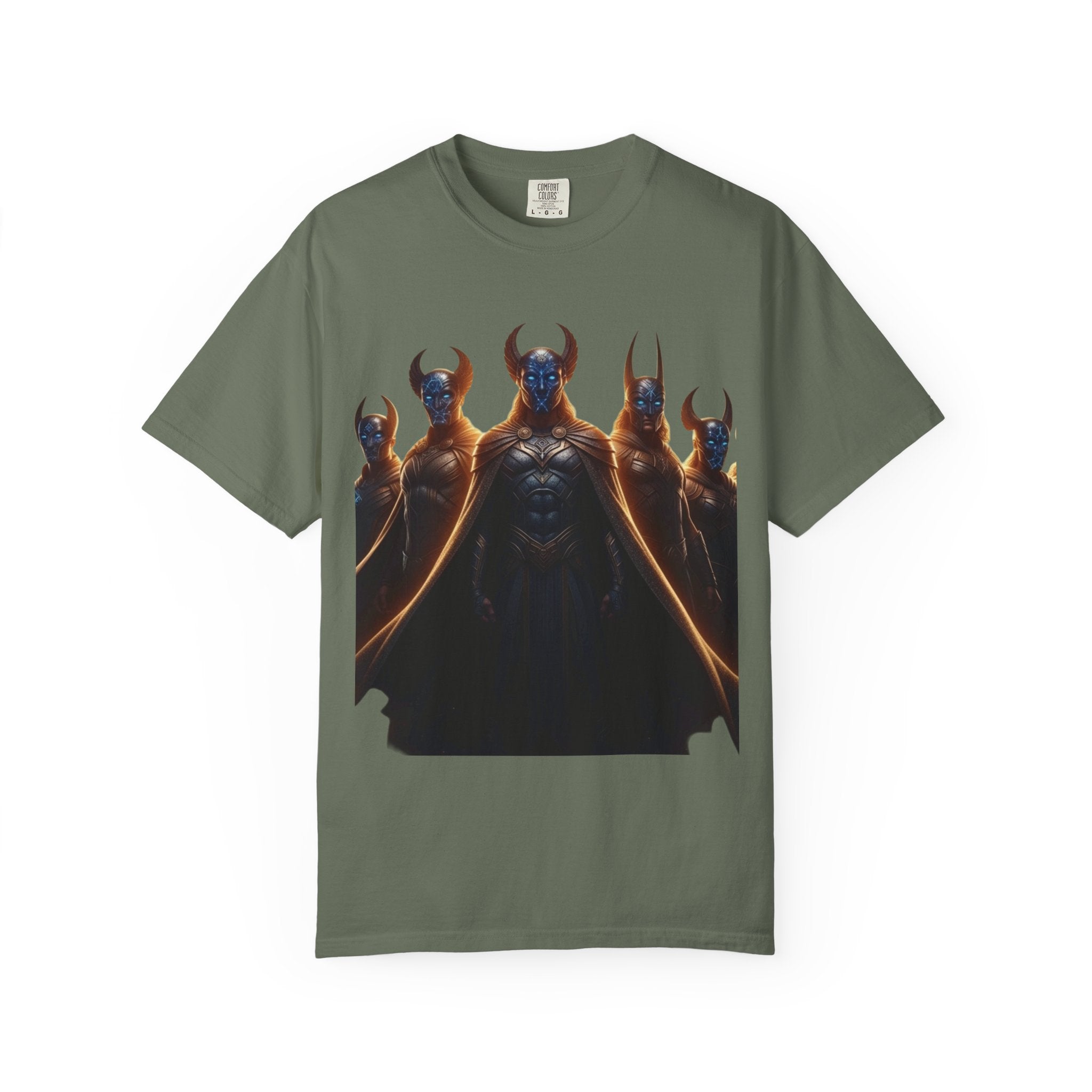 Power Runs Black PRB Dark Legion Graphic T-Shirt — Horned Warriors Fantasy Tee by Power Runs Black
