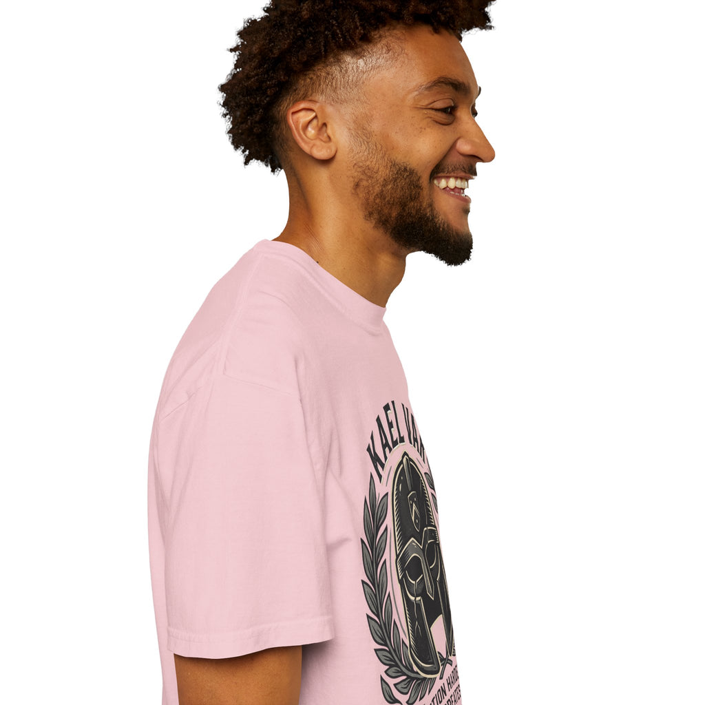 Power Runs Black PRB Kael Var Helmet Graphic T-Shirt — "Protection Hardens Form" Warrior Tee by Printify