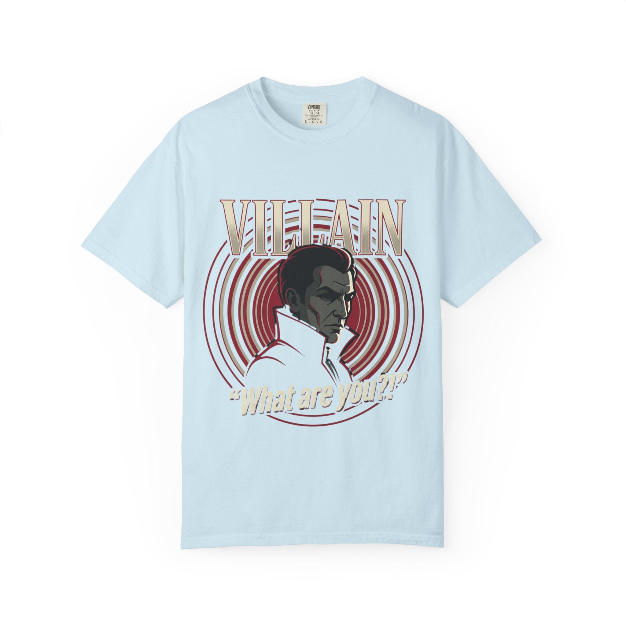 Power Runs Black Villain Portrait T-Shirt — "What Are You?" Graphic Tee by Power Runs Black