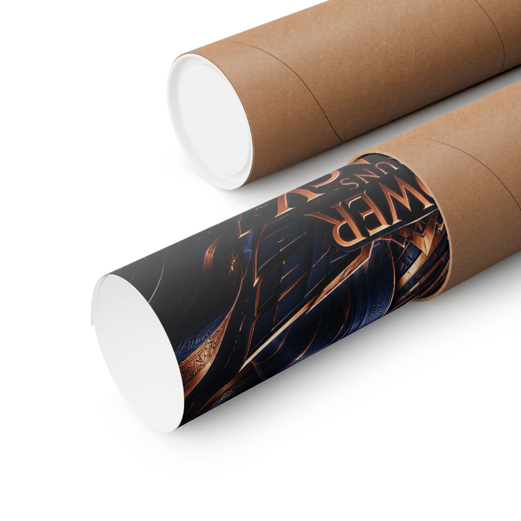 Power Runs Black Matte Poster — Afrocentric Inspirational Wall Art by Power Runs Black