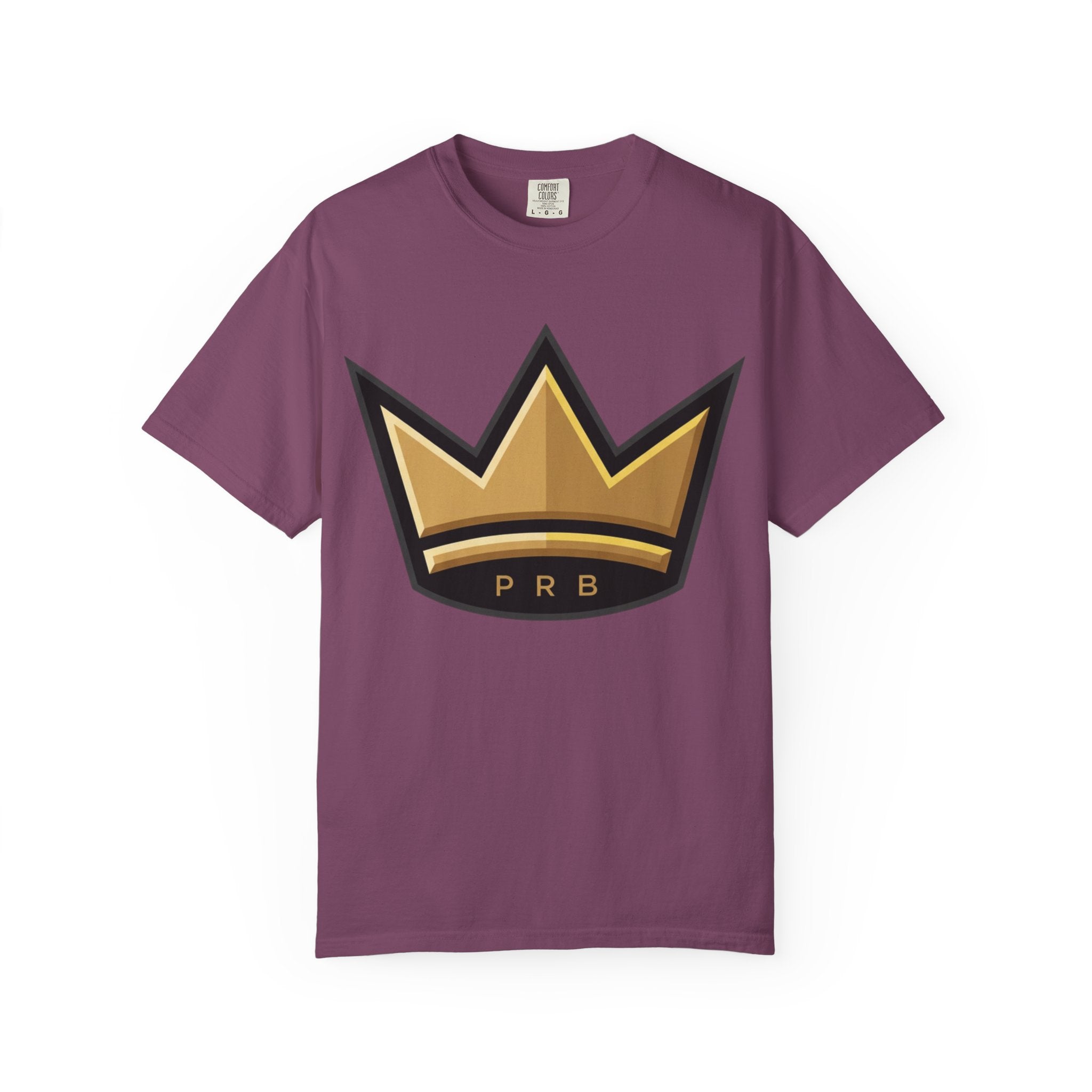 PRB Crown & Cosmos Graphic T-Shirt | Gold Royal Crest & Celestial Back by Printify