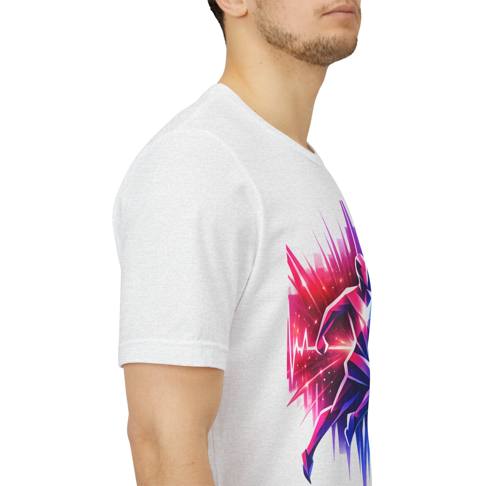 Power Runs Black PRB Running Pulse Graphic Tee — Neon Runner Heartbeat Sports T‑Shirt by Power Runs Black