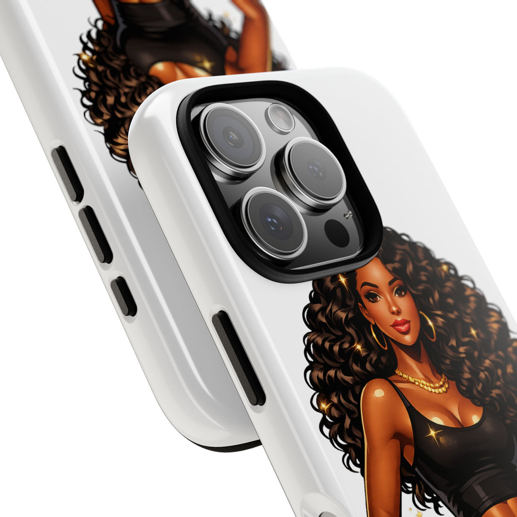 Pretty Rich Bitch by PRB Curly Hair Phone Case by Printify