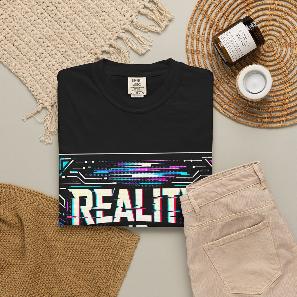 Power Runs Black PRB Glitchy Pastel "Reality Is Desyncing" T-Shirt by Power Runs Black