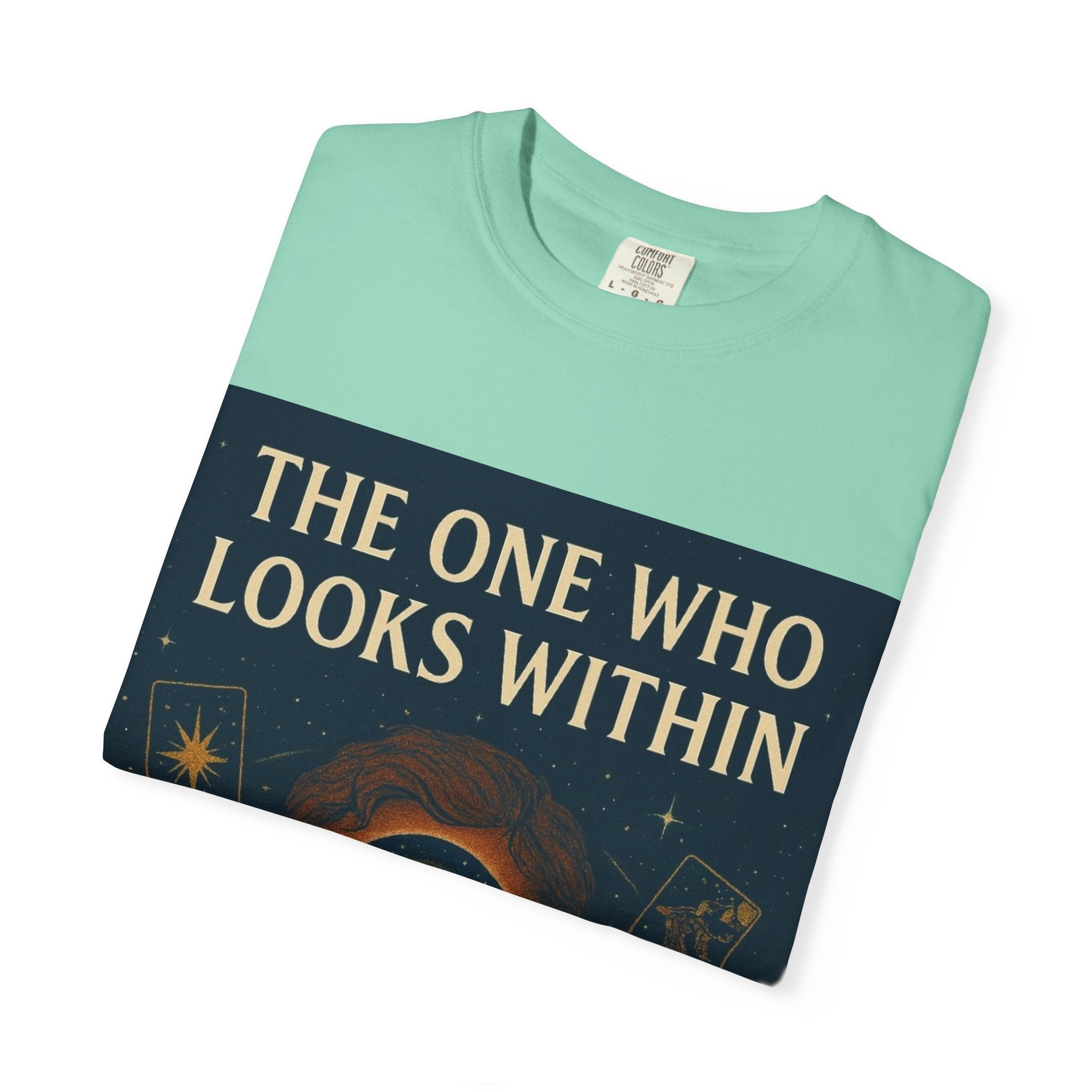 PRB Tarot Eye T-Shirt — "The One Who Looks Within" Mystical Graphic Tee by Power Runs Black