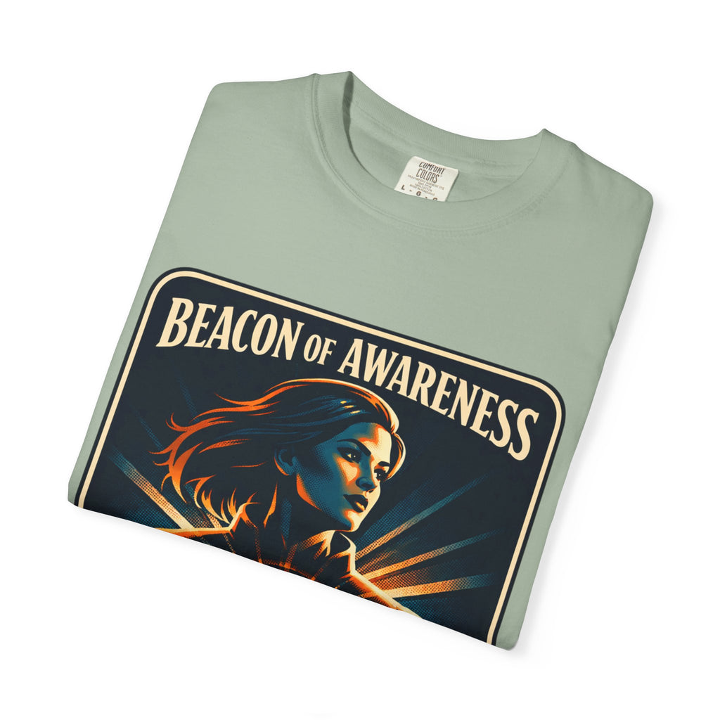 Power Runs Black Beacon of Awareness T-Shirt — “Astra: I hear truth hidden beneath noise” Cosmic Graphic Tee by Power Runs Black