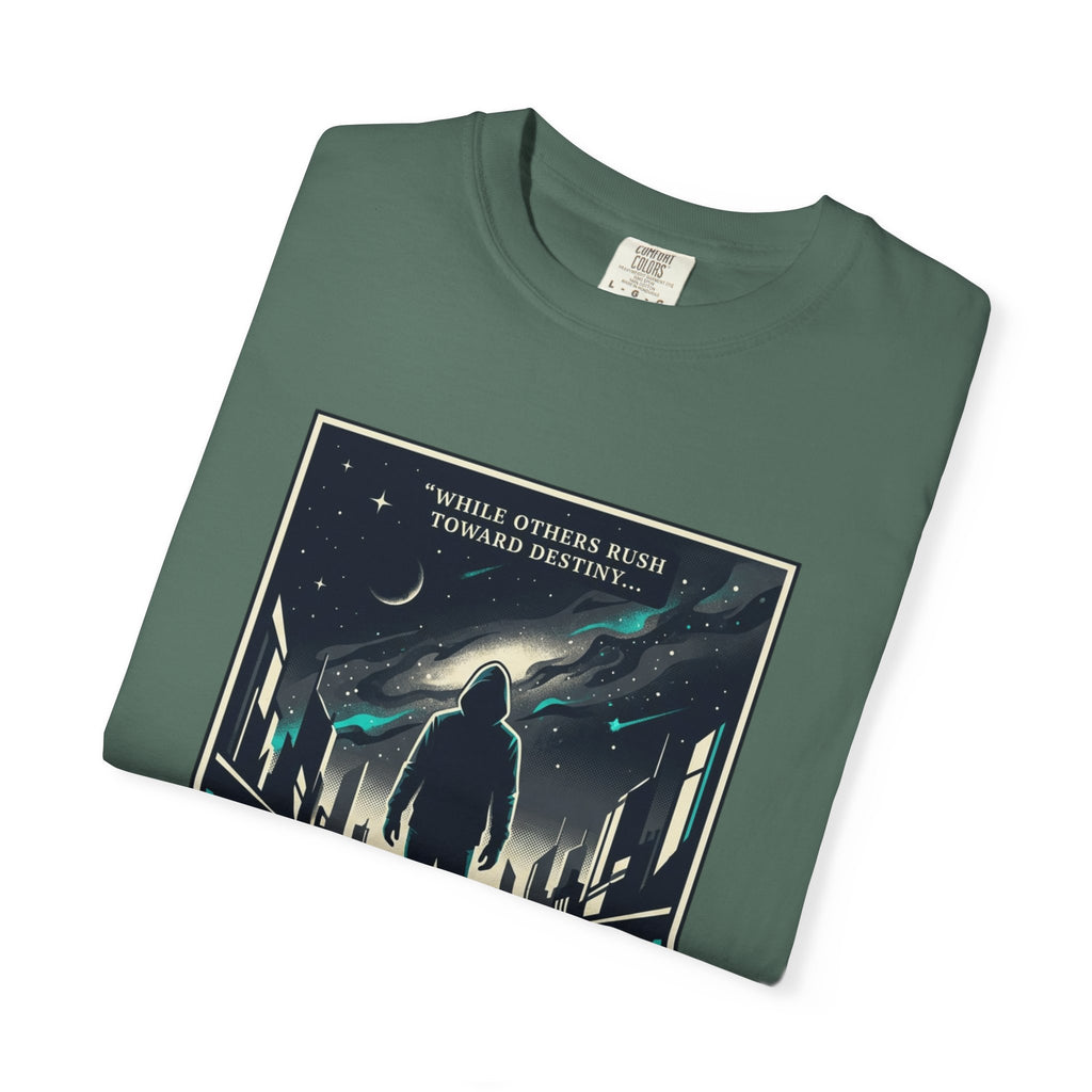 Power Runs Black Astra Sci‑Fi Graphic T-Shirt — "I walk toward understanding" Poster Design by Power Runs Black