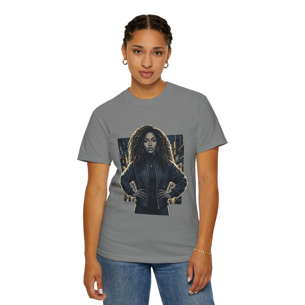 Pretty Rich Bitch The Collection by PRB T-Shirt — Bold Graphic Tee with Empowered Woman Portrait by Power Runs Black