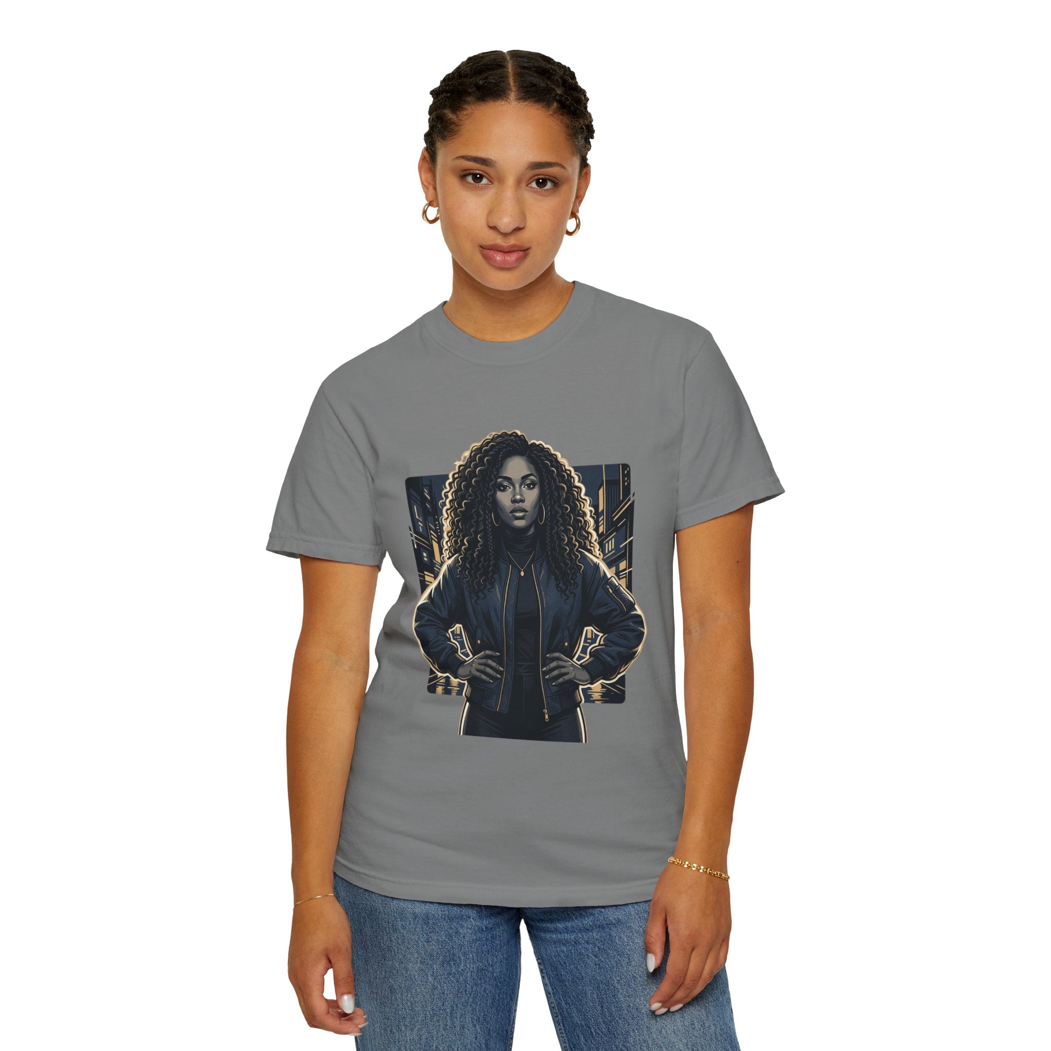 Pretty Rich Bitch The Collection by PRB T-Shirt — Bold Graphic Tee with Empowered Woman Portrait by Power Runs Black