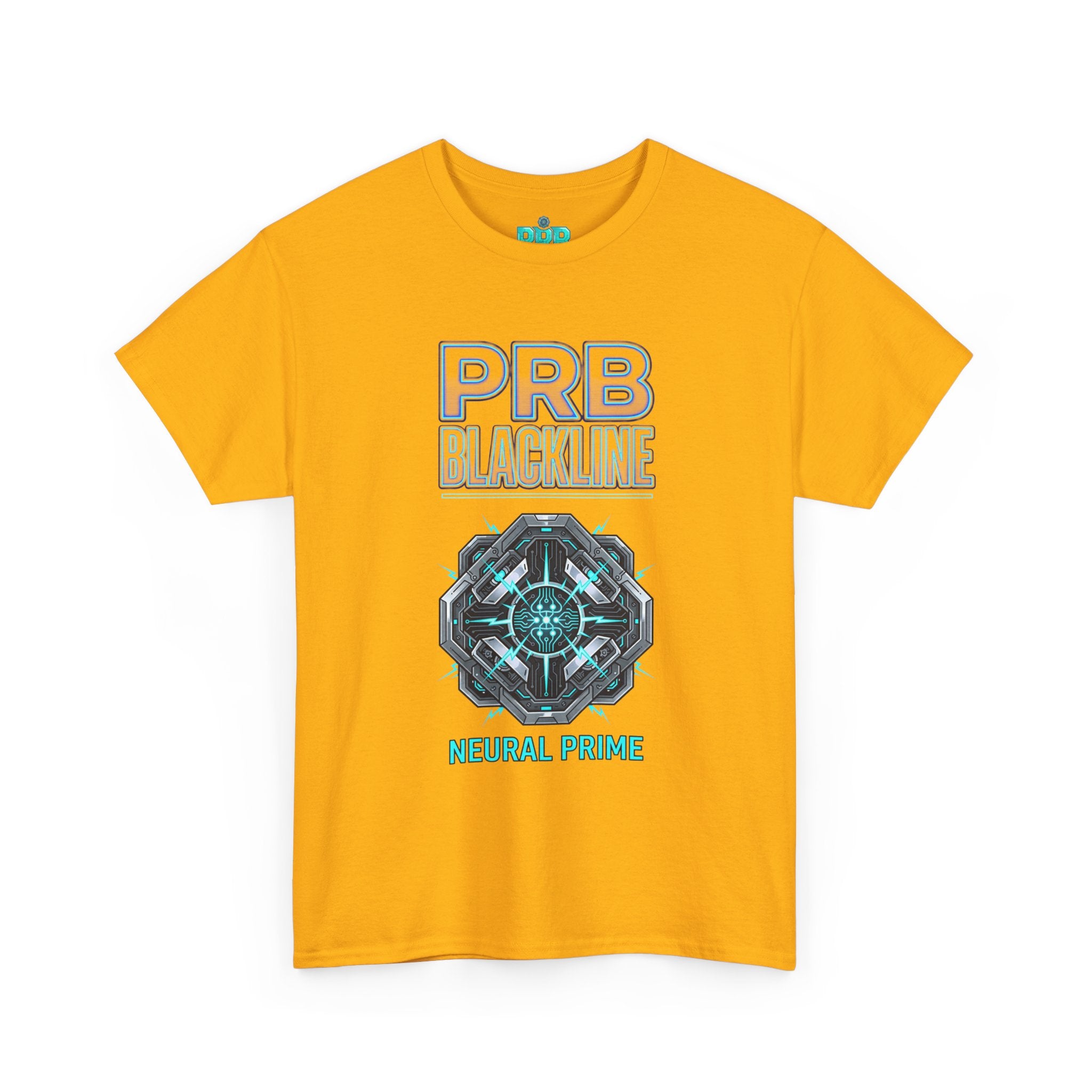 PRB Blackline Neural Prime Tech Tee — Futuristic Sci‑Fi Circuit Graphic T-Shirt by Printify