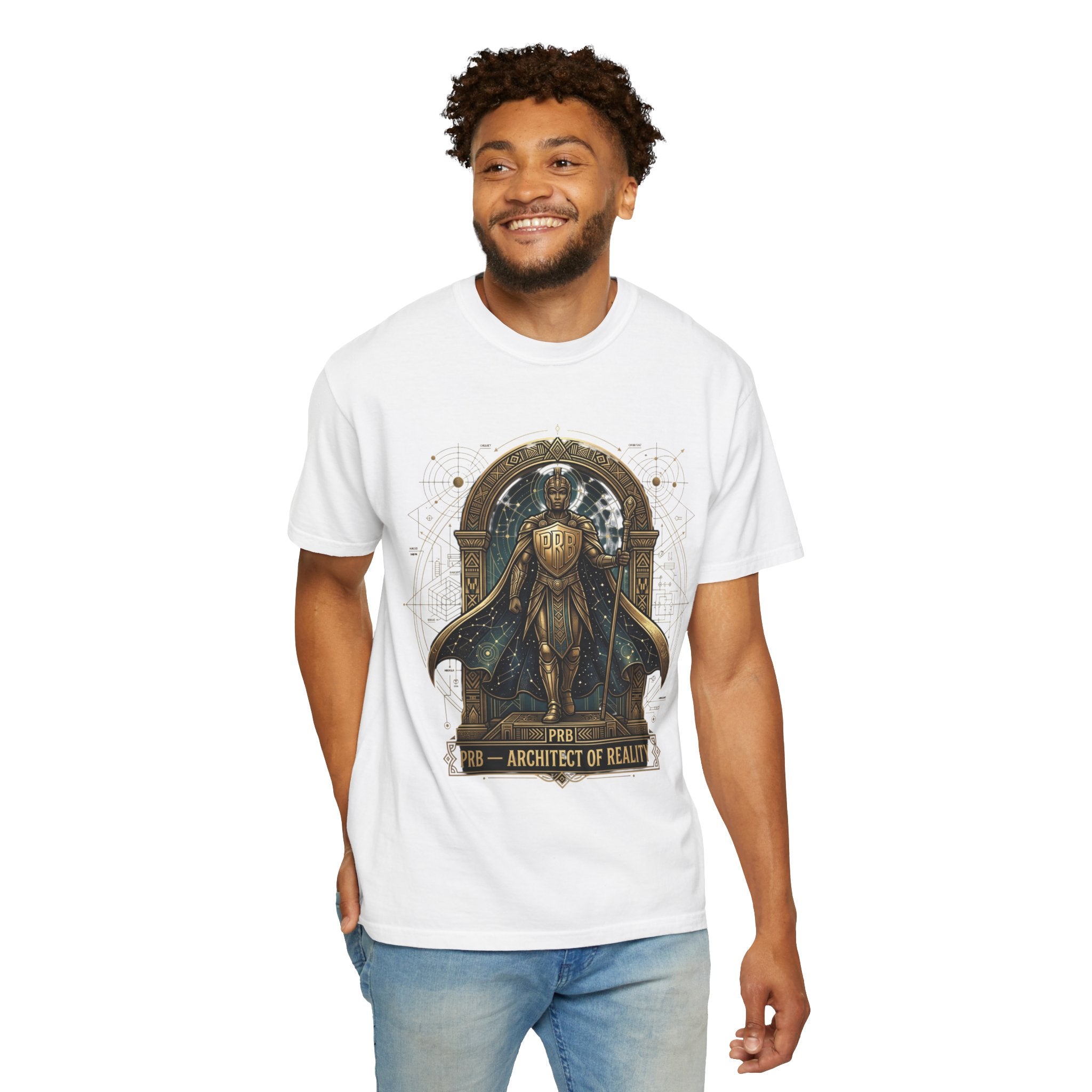 PRB Architect of Reality Graphic T-Shirt | Mythic Archer Illustration Tee by Printify