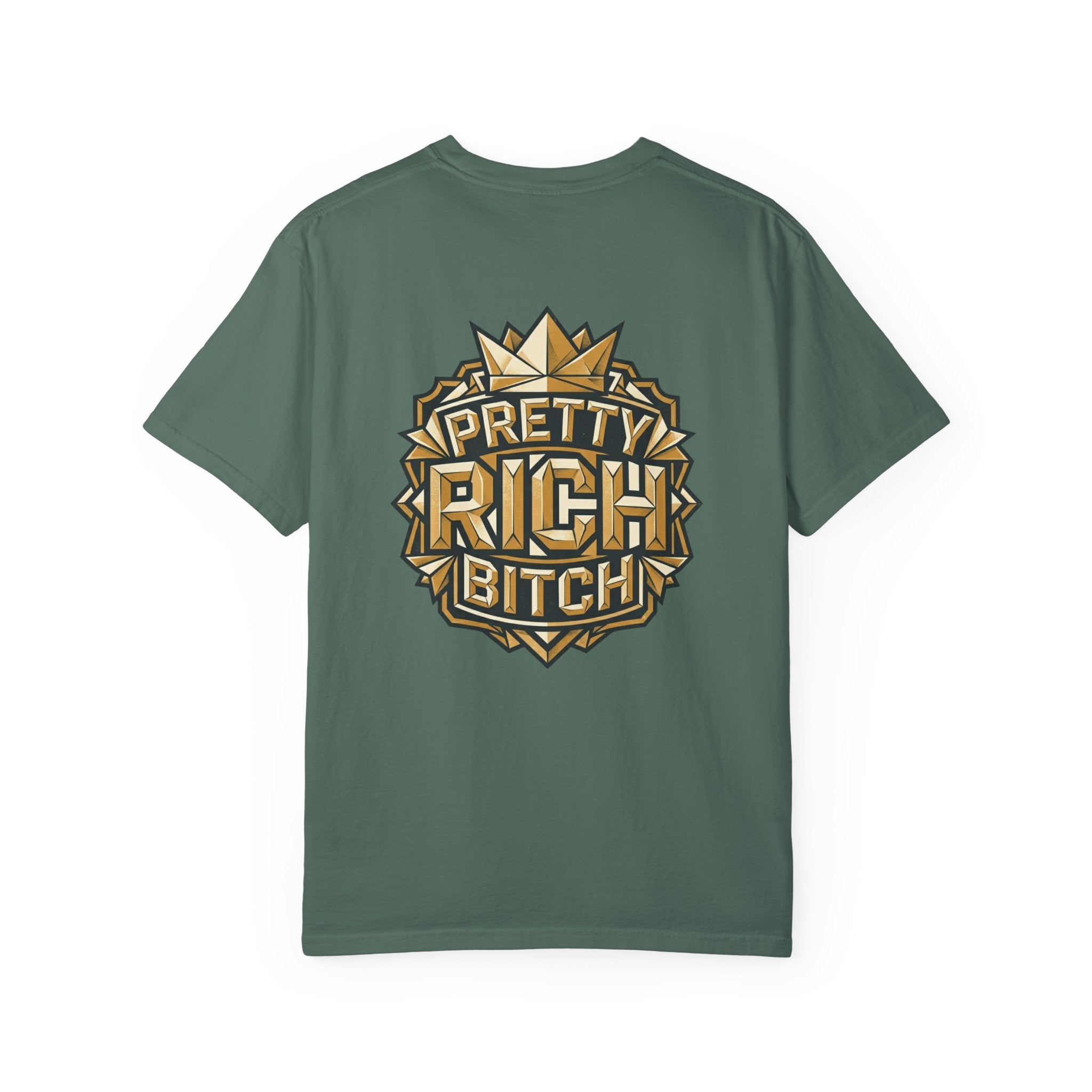 Pretty Rich Bitch The Collection by PRB T-Shirt — Bold Graphic Tee with Empowered Woman Portrait by Power Runs Black