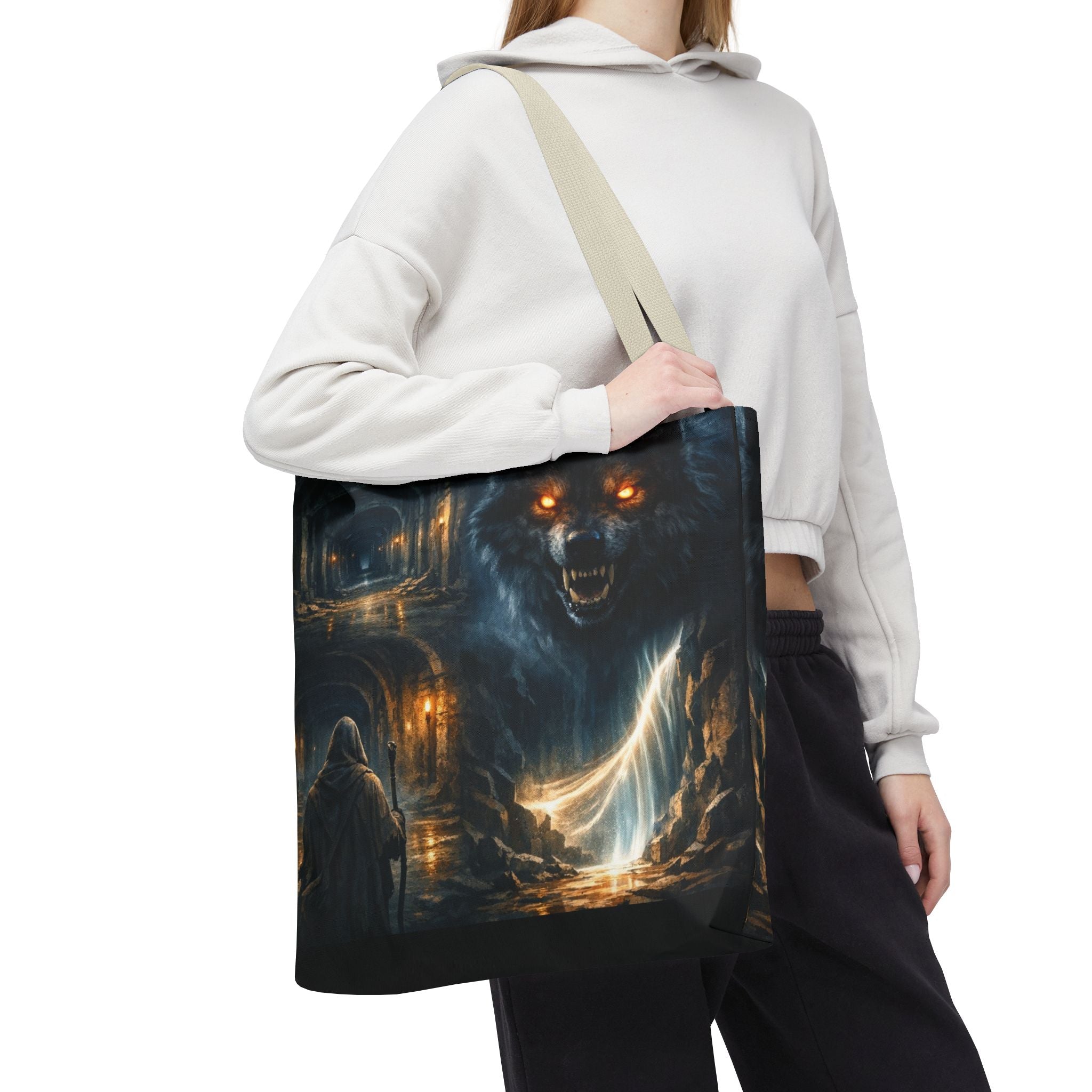 PRB The Echo Hounds Illustration Tote Bag | Gothic Horror Artwork by Printify