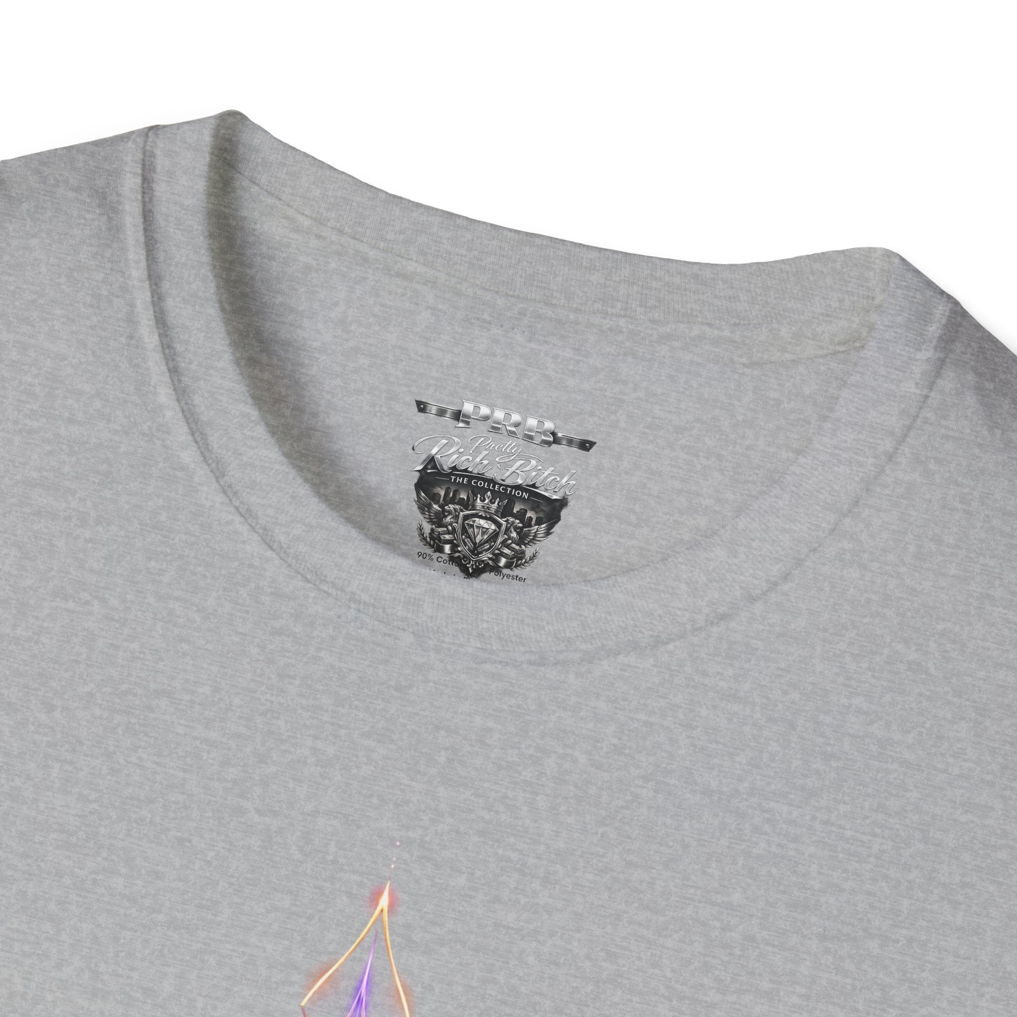 Power Runs Black PRB Pretty Rich Bitch The Collection Mystic Mandala Tee — Subtle Pastel Spiritual Graphic T-Shirt by Printify