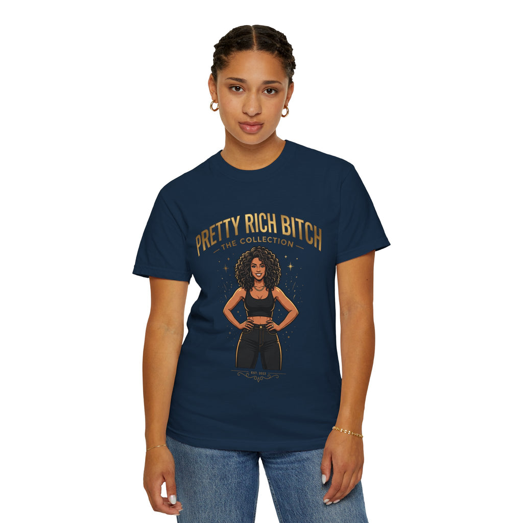 Pretty Rich Bitch The Collection by PRB T-Shirt — Empowered Black Woman Graphic Tee by Power Runs Black