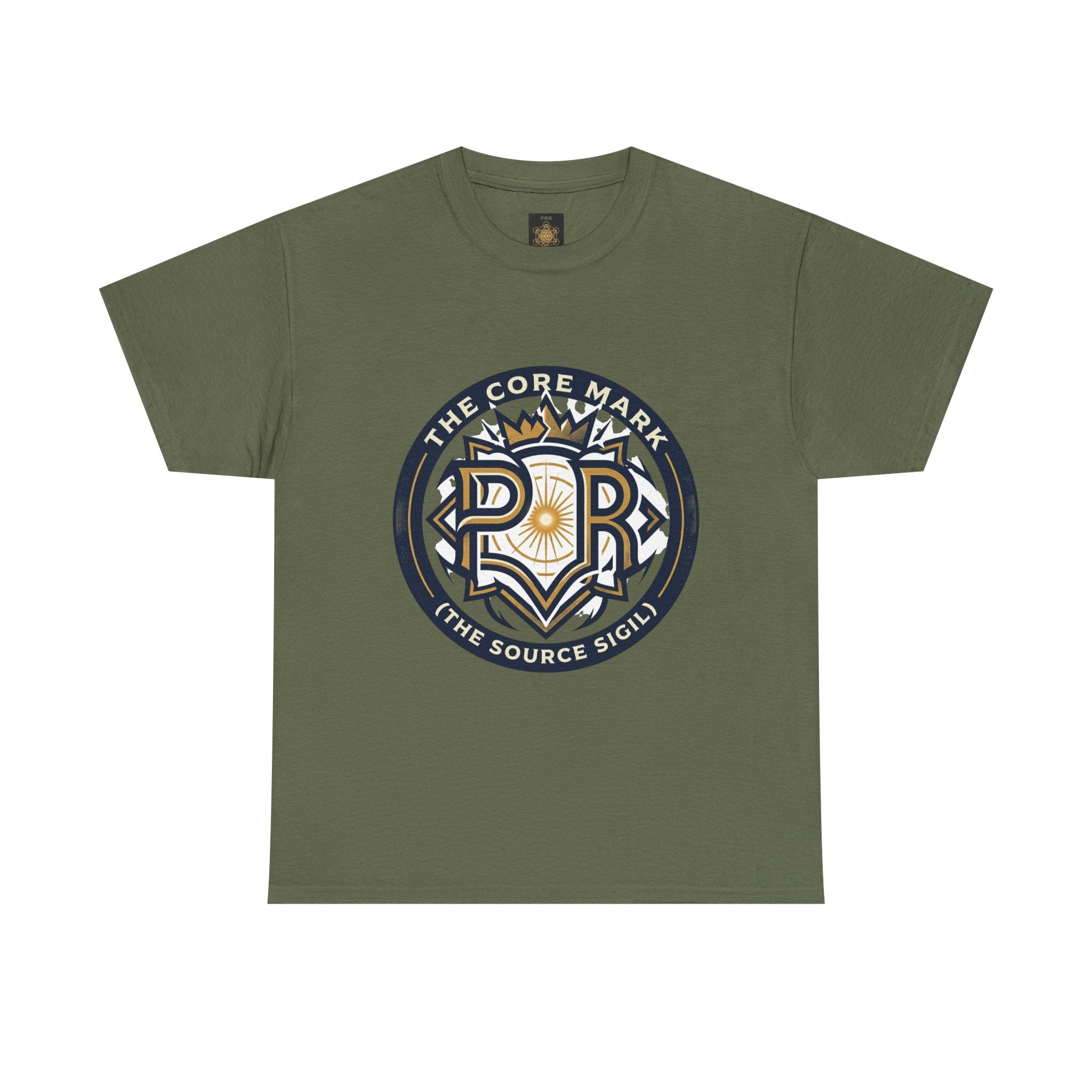 Power Runs Black PRB Core Mark Logo T-Shirt — "The Source Sigil" Retro Emblem Tee by Power Runs Black