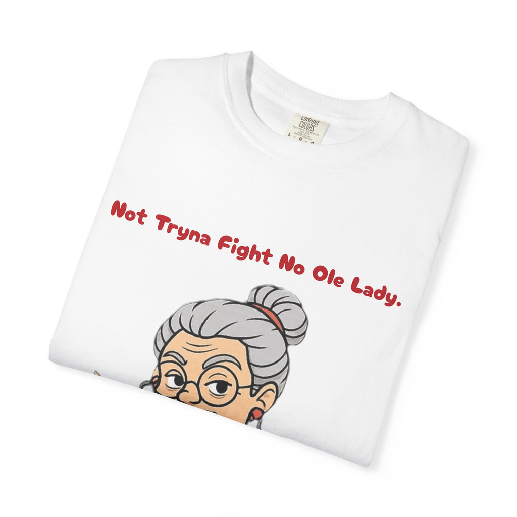 PRB Not Tryna Fight No Ole Lady T-shirt | Funny Grandma Graphic Tee by Printify