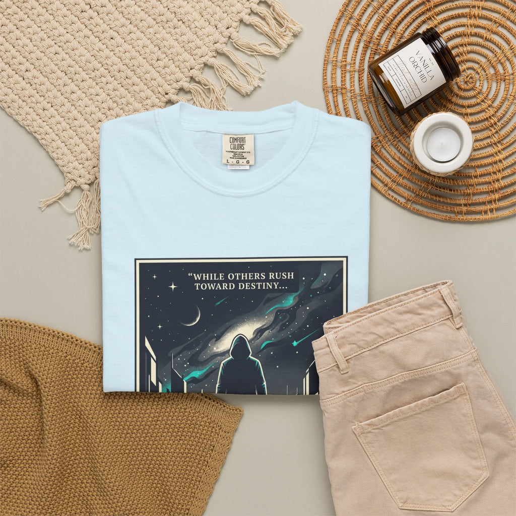 Power Runs Black Astra Sci‑Fi Graphic T-Shirt — "I walk toward understanding" Poster Design by Power Runs Black