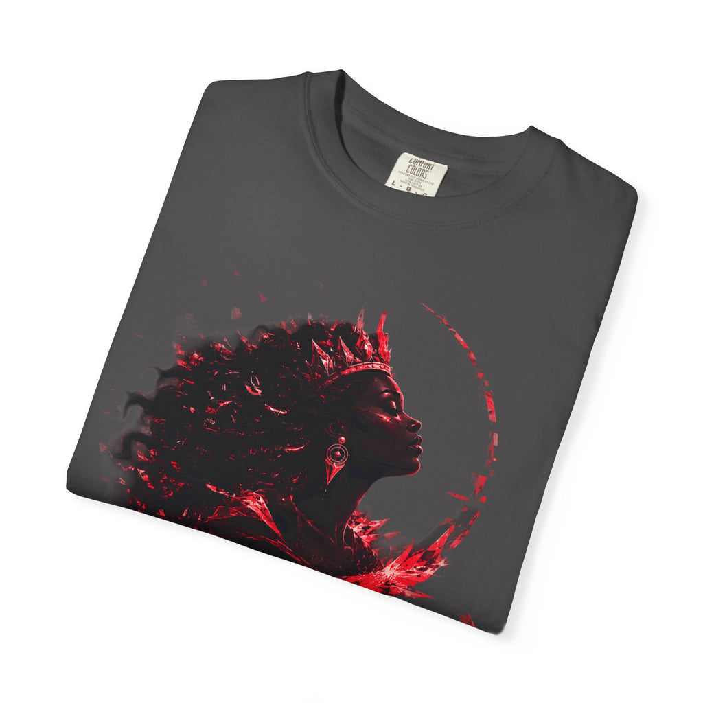 Power Runs Black Crown T-Shirt | Gothic Silhouette Artwork by Power Runs Black
