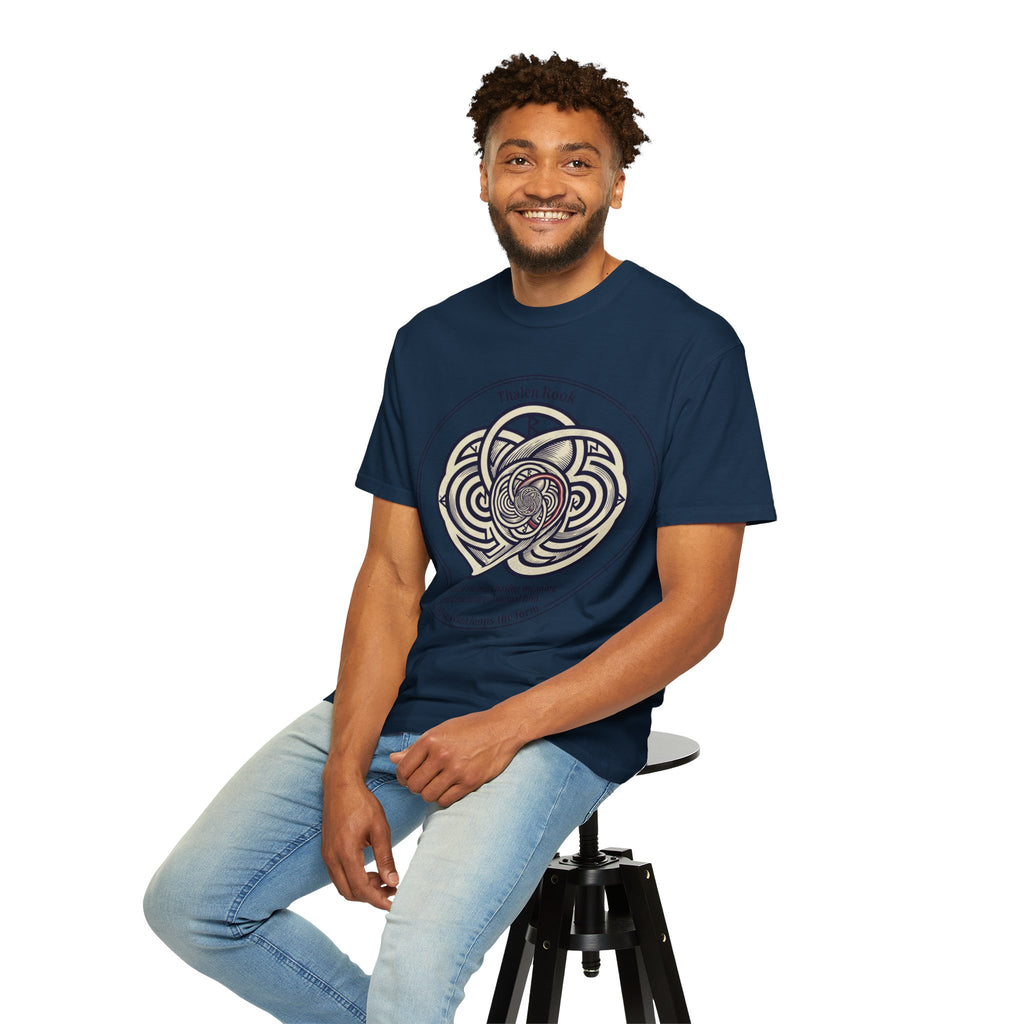 Power Runs Black PRB Thalen Rook Celtic Knot Graphic T-Shirt — "He stared too long..." Quote Tee by Power Runs Black