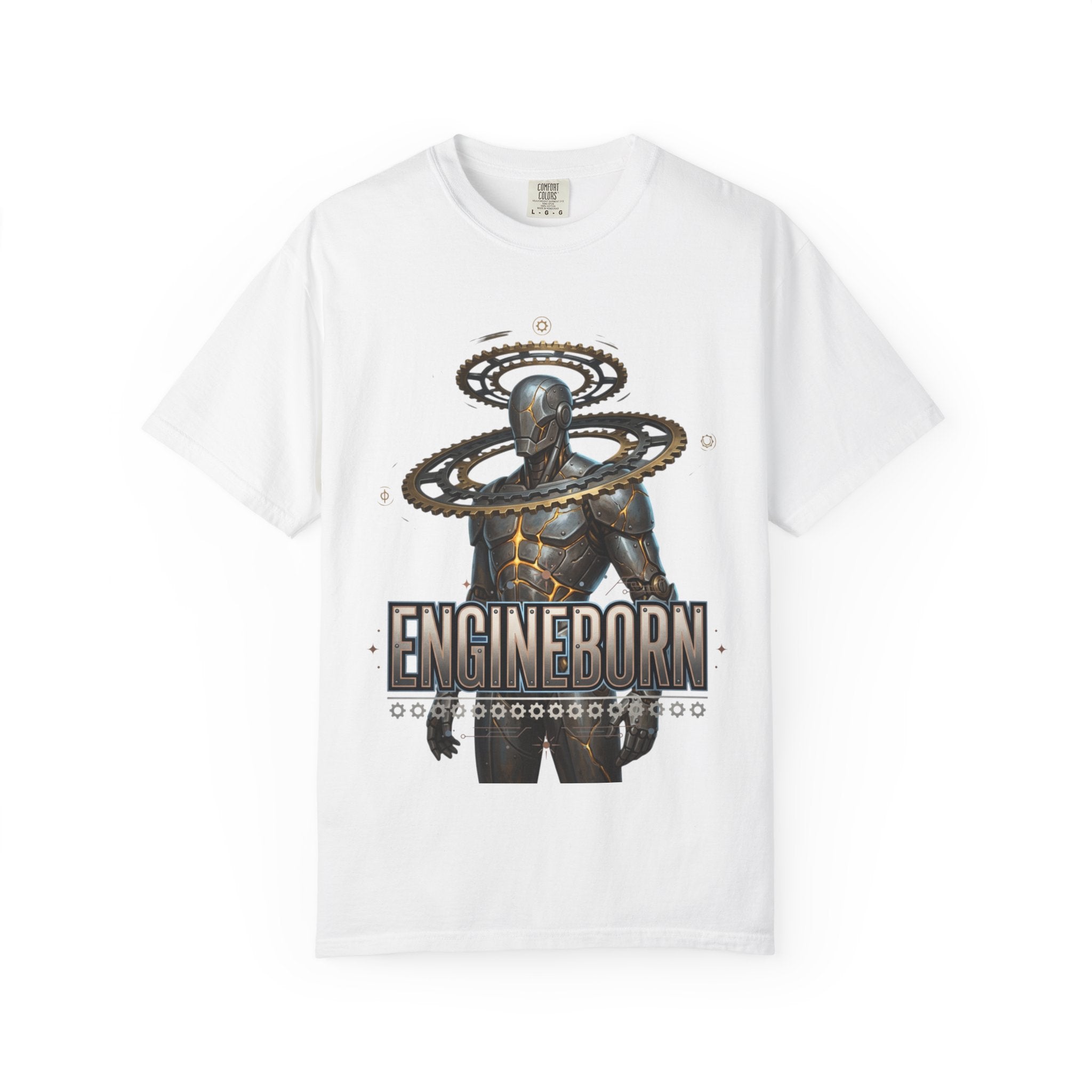 Printify PRB Engineborn Cyborg Figure T-shirt | Futuristic Robot Art - T-Shirt