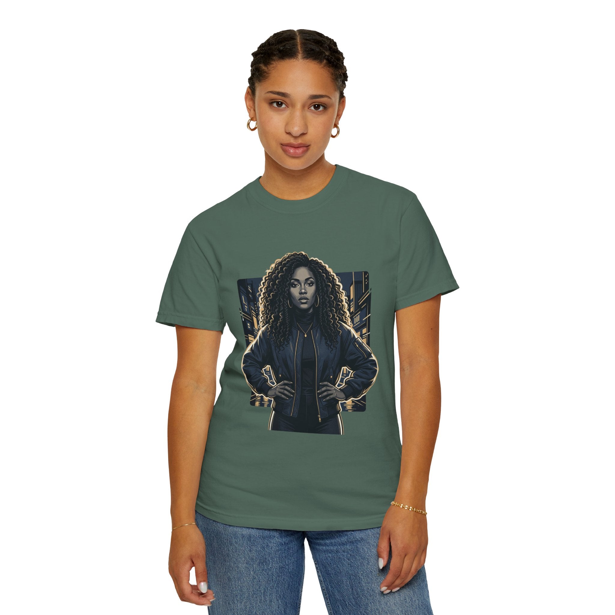 Pretty Rich Bitch The Collection by PRB T-Shirt — Bold Graphic Tee with Empowered Woman Portrait by Power Runs Black