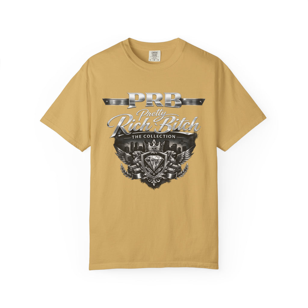 PRB Rebel Biker Crest T-Shirt | Vintage Motorcycle Emblem Tee by Power Runs Black
