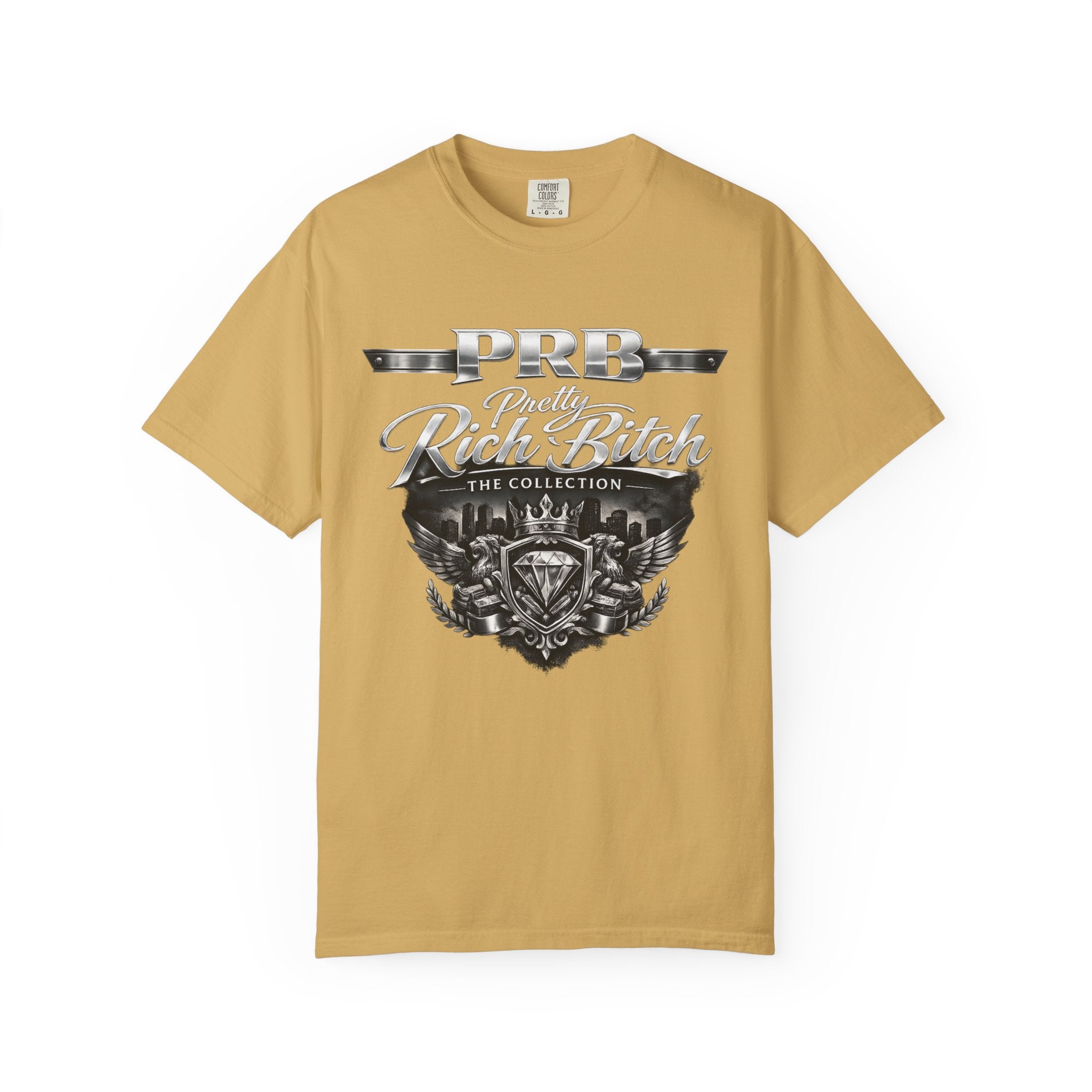 PRB Rebel Biker Crest T-Shirt | Vintage Motorcycle Emblem Tee by Power Runs Black