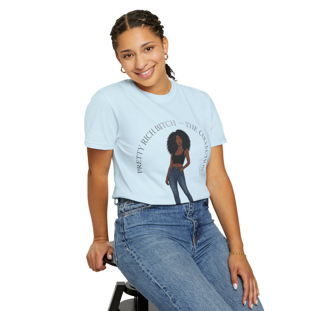 Pretty Rich Bitch The Collection by PRB Graphic Tee (Afro Curly Woman) by Power Runs Black