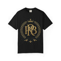 PRB Gold Monogram Crest Graphic T-Shirt | Laurel Crown Emblem Streetwear Tee by Printify