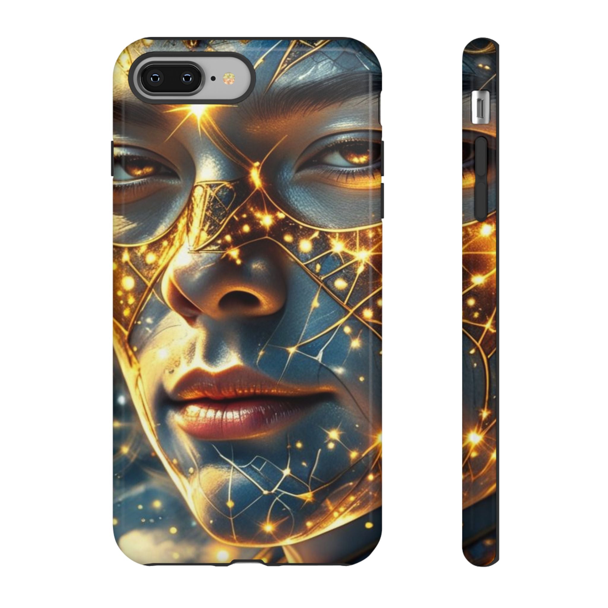PRB Galactic Portrait Tough Case | Cosmic Face Phone Case, Starry Nebula Design by Printify