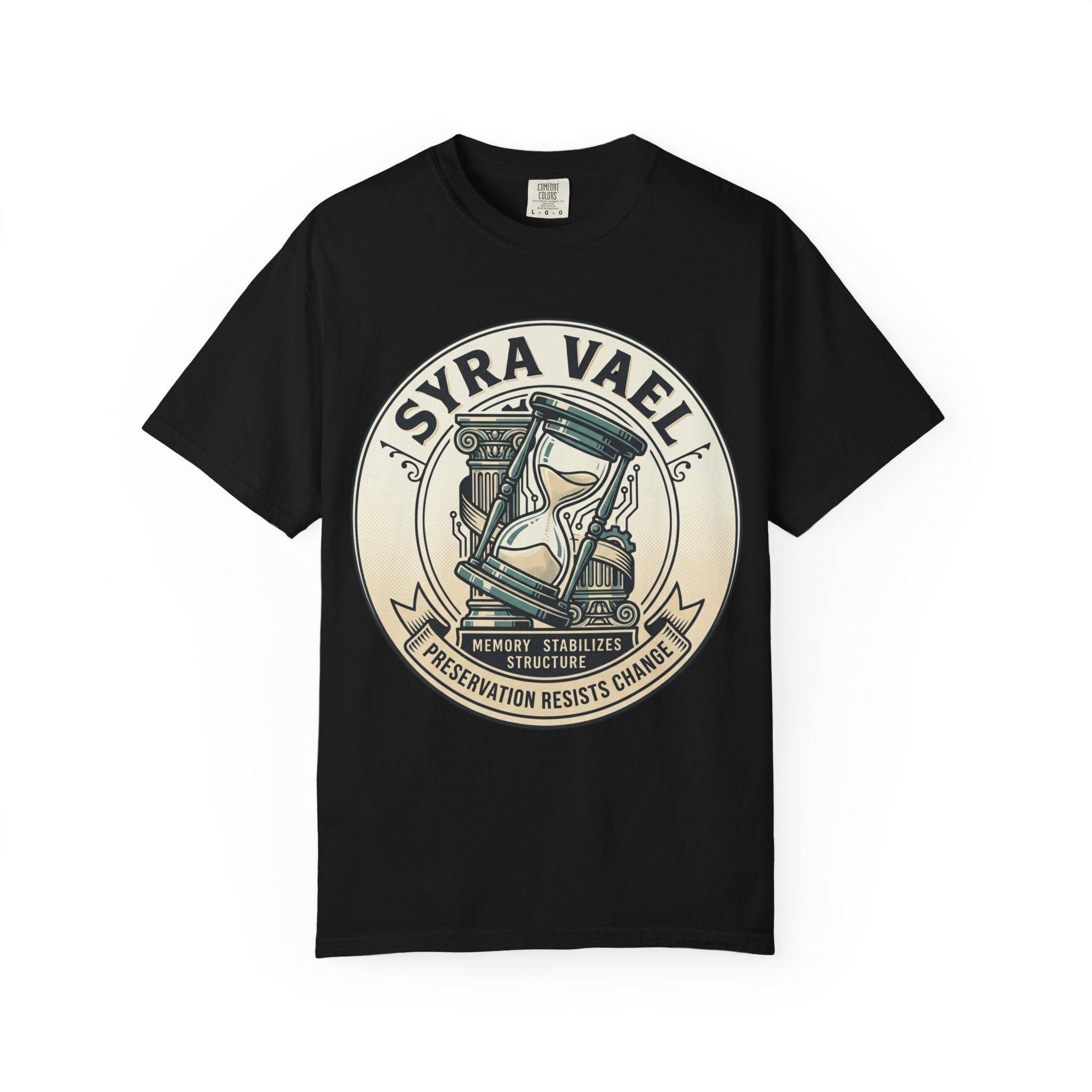 Power Runs Black PRB Syra Vael Hourglass Emblem T-Shirt by Printify