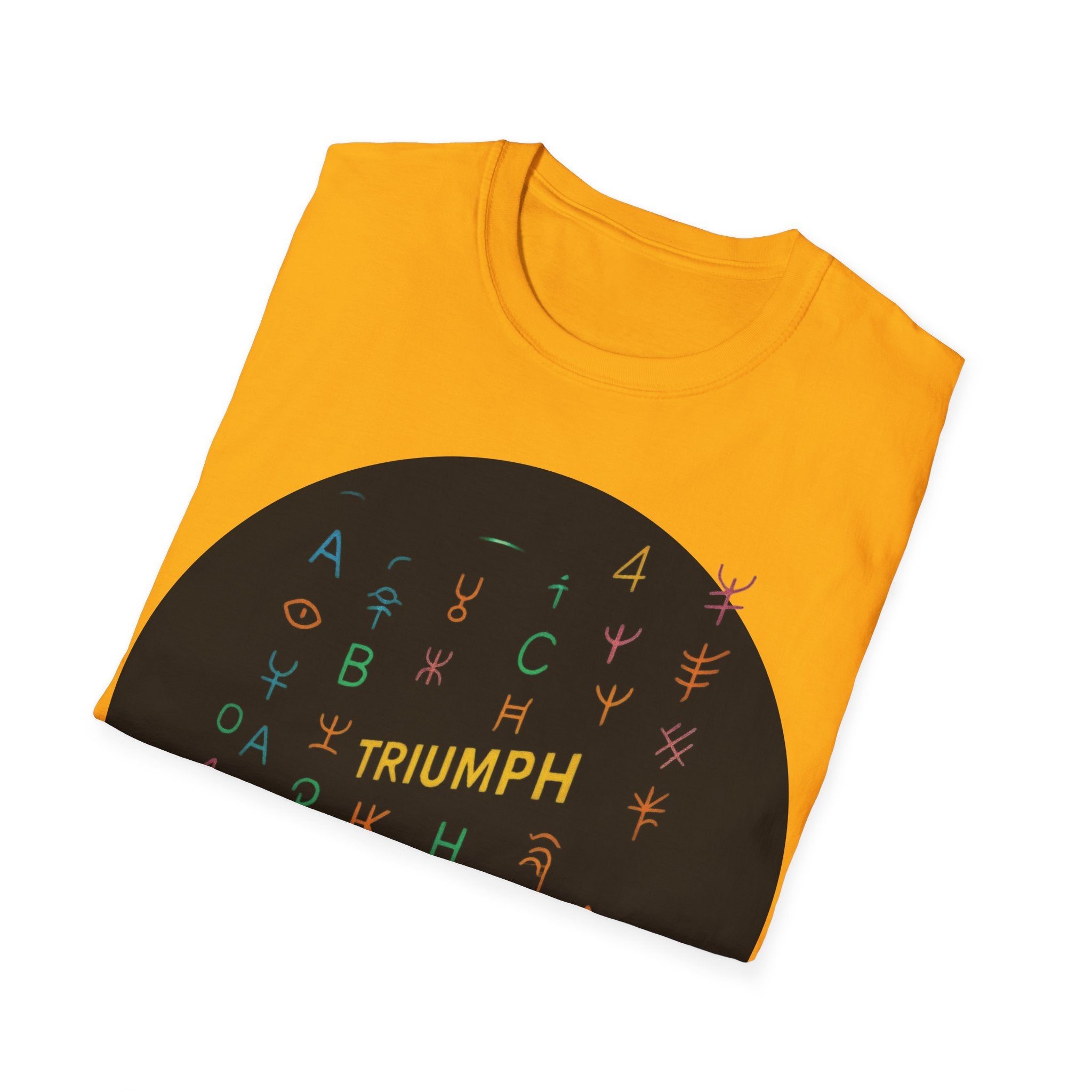 PRB Triumph Afro Hair Silhouette T-Shirt | Black Hair Alphabet Design by Power Runs Black