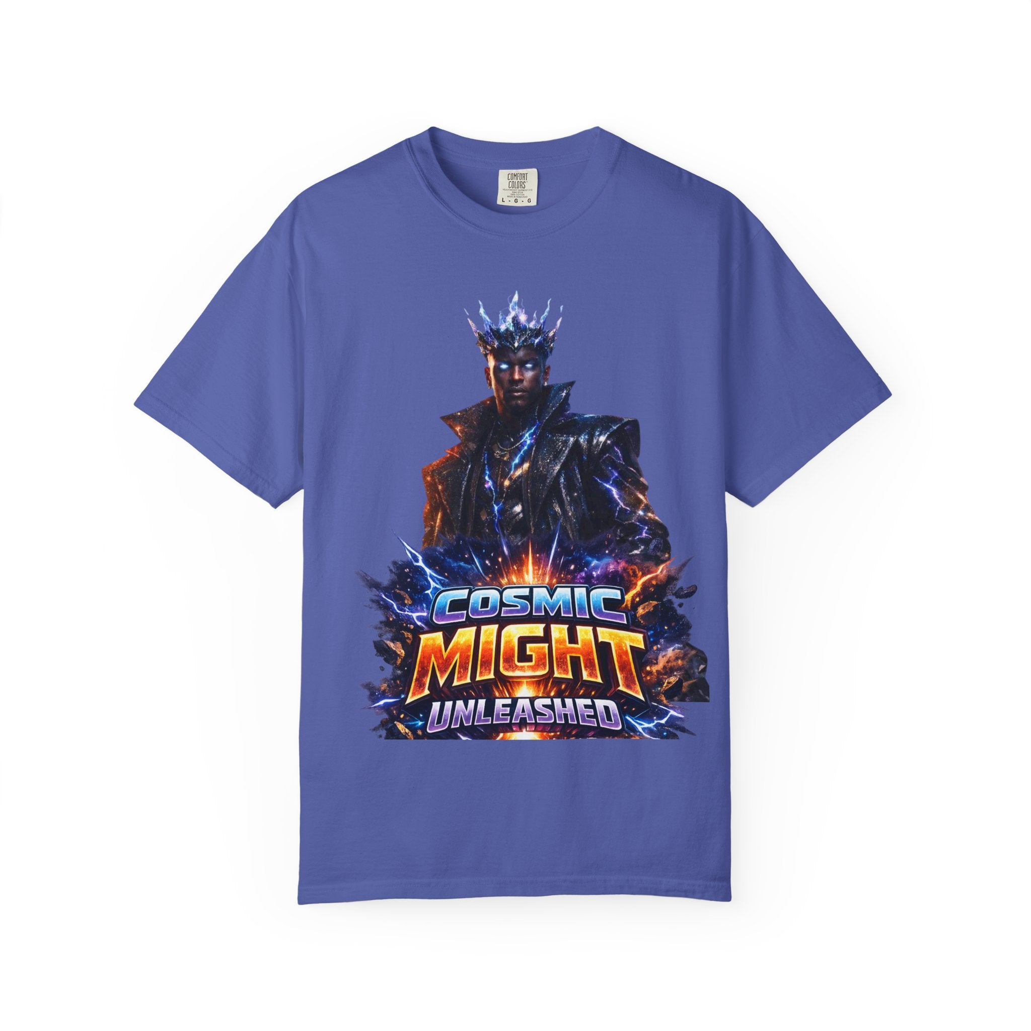 PRB Cosmic Might Unleashed T-shirt | Space Warrior Graphic Tee by Power Runs Black