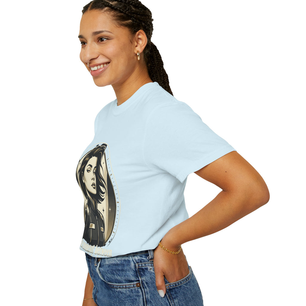 Power Runs Black Retro Space Captain Portrait T-Shirt — 'Fearless Commander' Graphic Tee by Power Runs Black