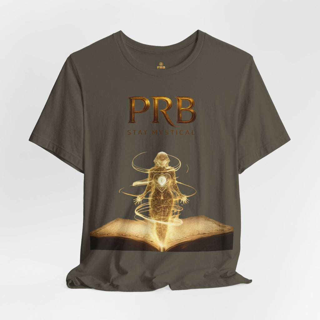 PRB Mystical Graphic Tee – "PRB Stay Mystical" Spiritual Book & Light Design by Power Runs Black