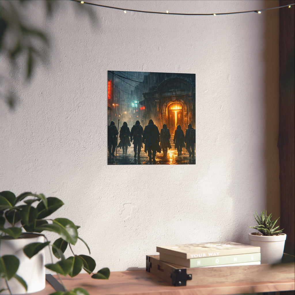 Power Runs Black PRB The Starbound Seven Matte Vertical Posters by Printify