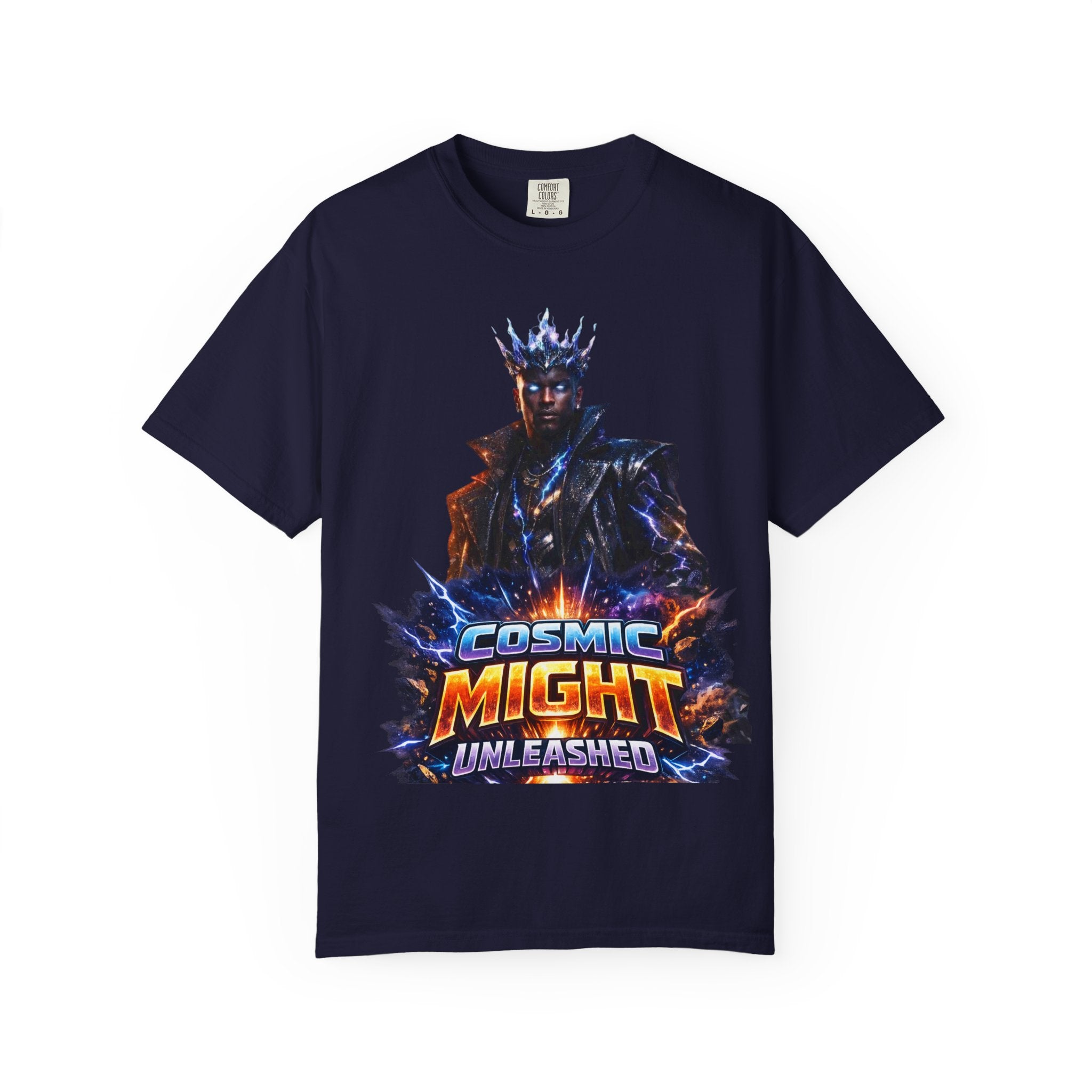 PRB Cosmic Might Unleashed T-shirt | Space Warrior Graphic Tee by Printify