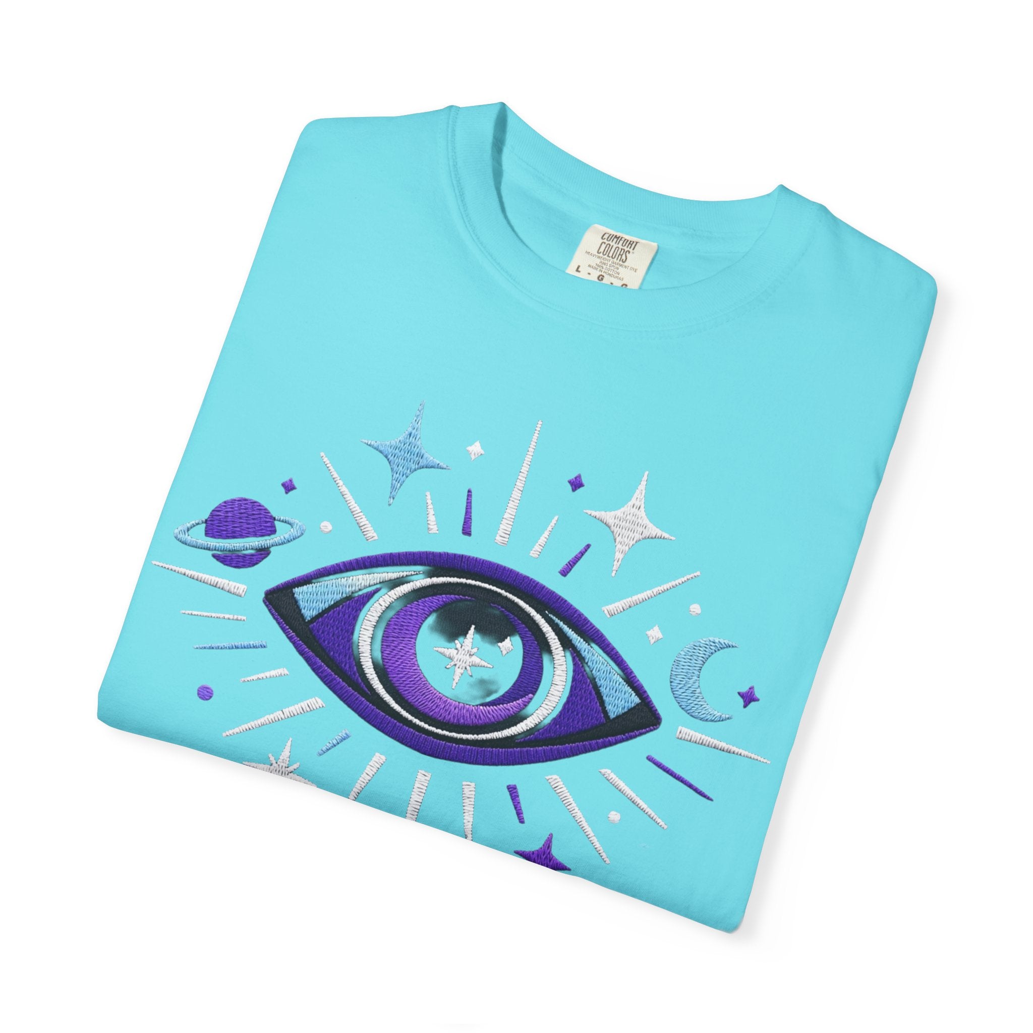 PRB Mystic All-Seeing Eye T-shirt | Cosmic Moon and Stars by Power Runs Black