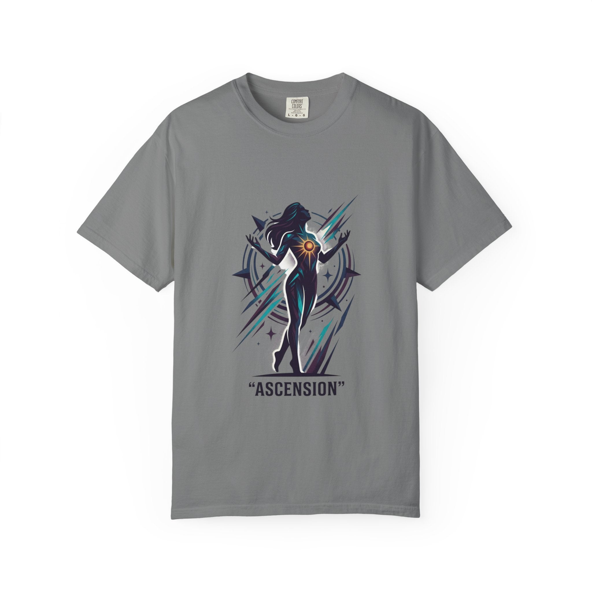 Power Runs Black PRB Ascension Graphic T-Shirt — Cosmic Silhouette Tee by Power Runs Black