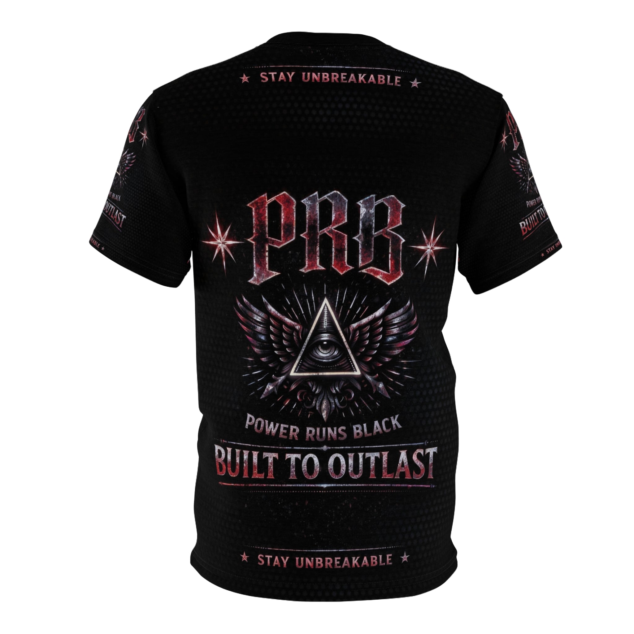 PRB Built to Outlast Tee — PRB Power Runs Black Graphic Shirt by Power Runs Black
