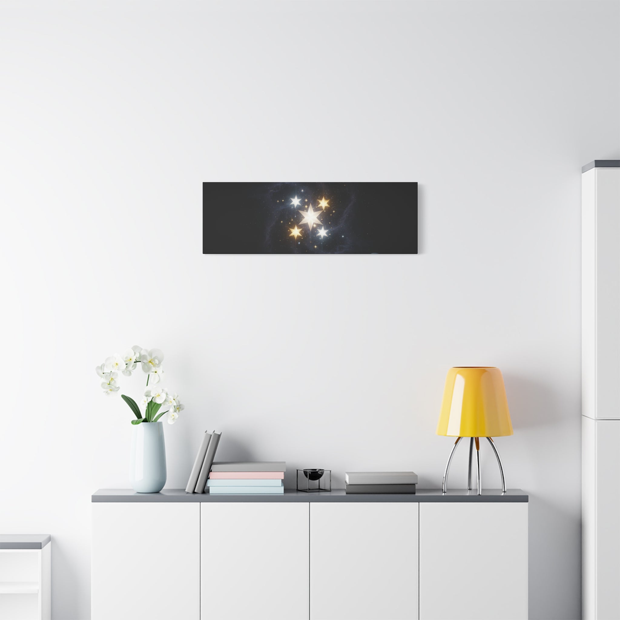 Power Runs Black PRB Glowing Star Constellation Canvas by Power Runs Black