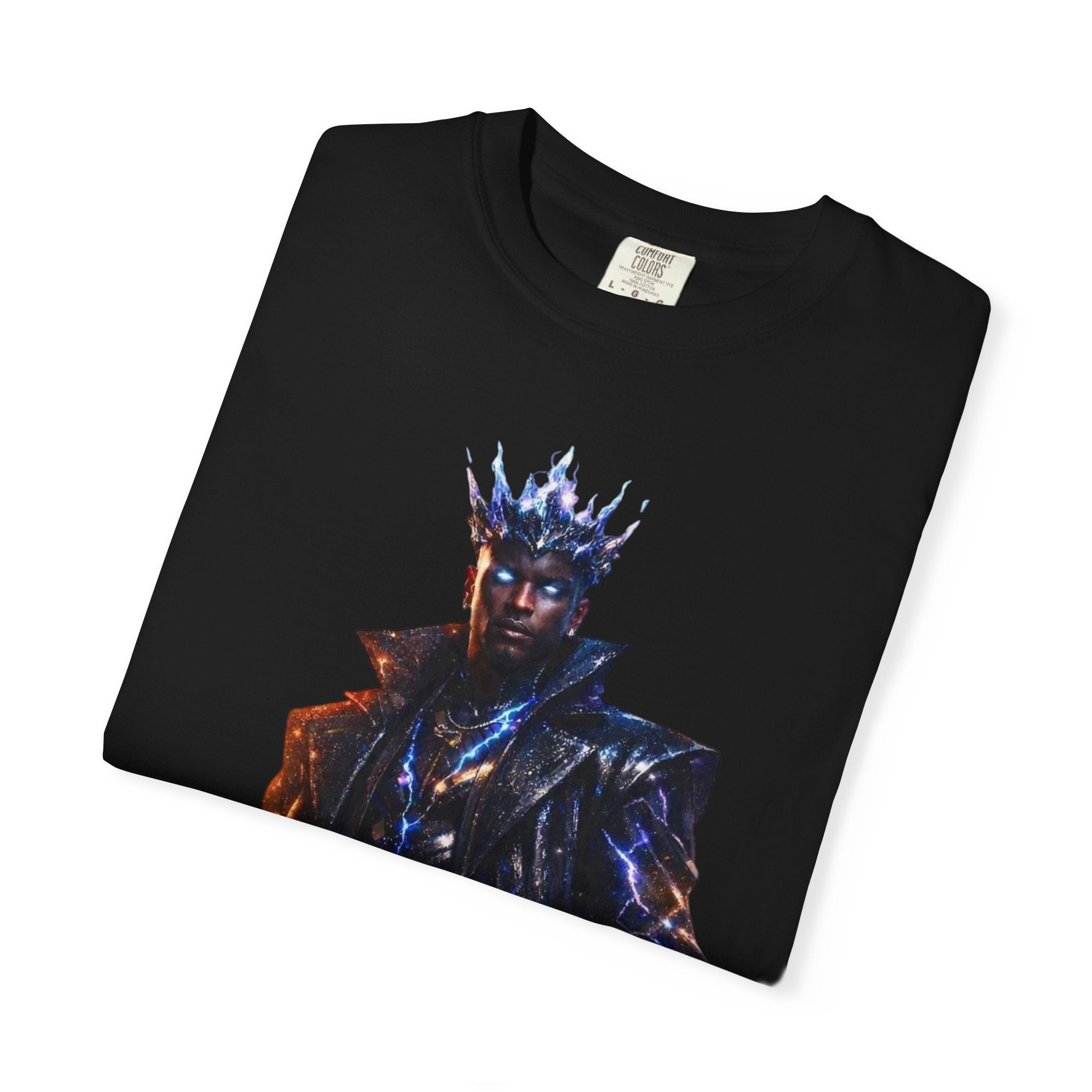 PRB Cosmic Might Unleashed T-shirt | Space Warrior Graphic Tee by Power Runs Black