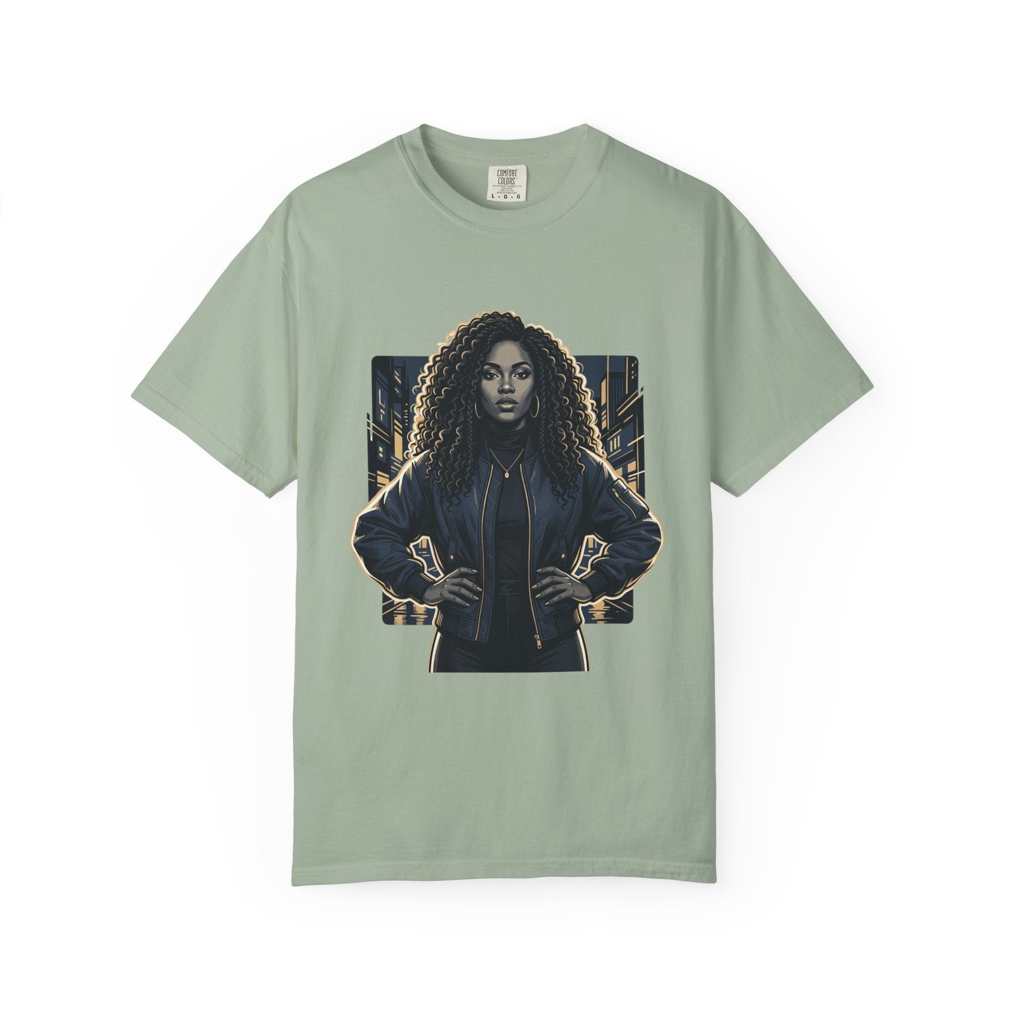 Pretty Rich Bitch The Collection by PRB T-Shirt — Bold Graphic Tee with Empowered Woman Portrait by Power Runs Black