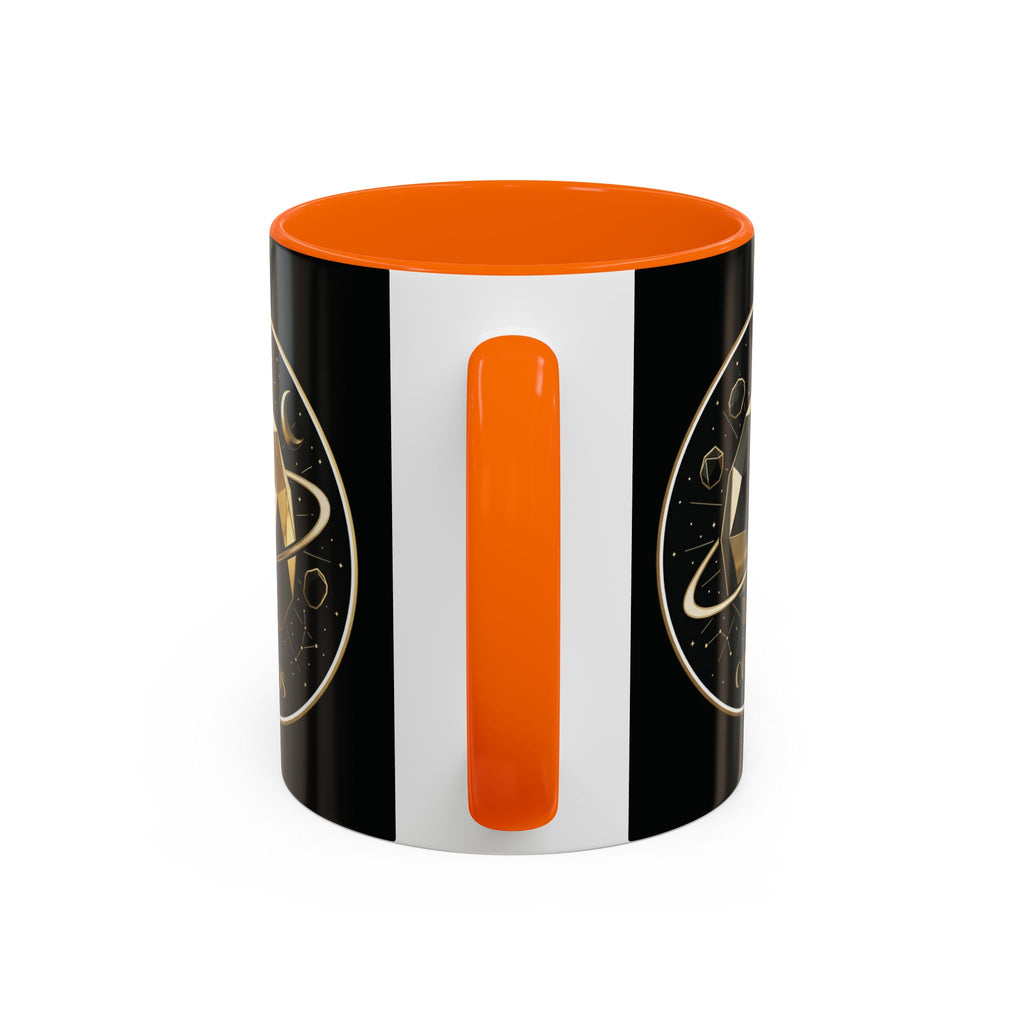 PRB Gold Cosmos Design Accent Coffee Mug | The Break, Planet Illustration by Power Runs Black