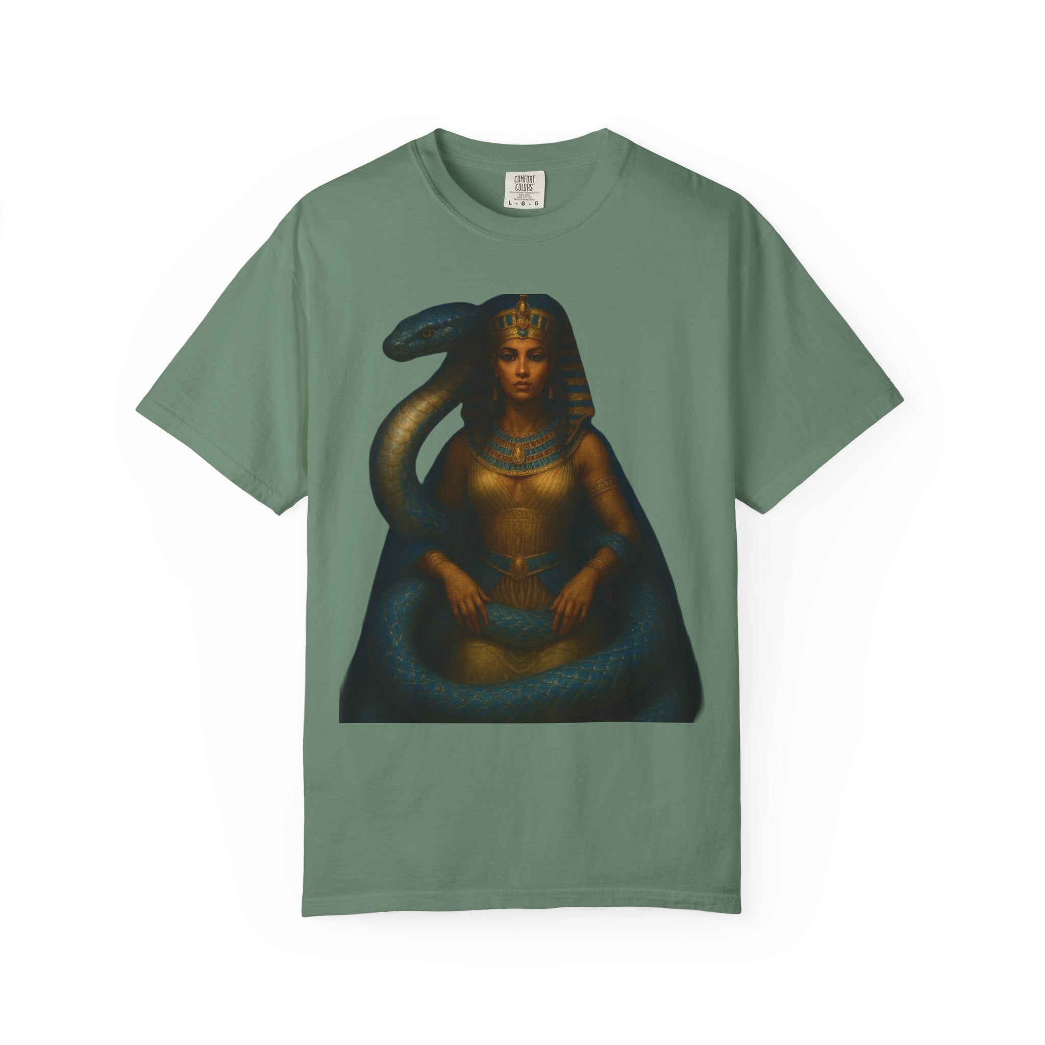 PRB Egyptian Goddess with Snake T-Shirt | Pharaoh Serpent Art Tee by Power Runs Black