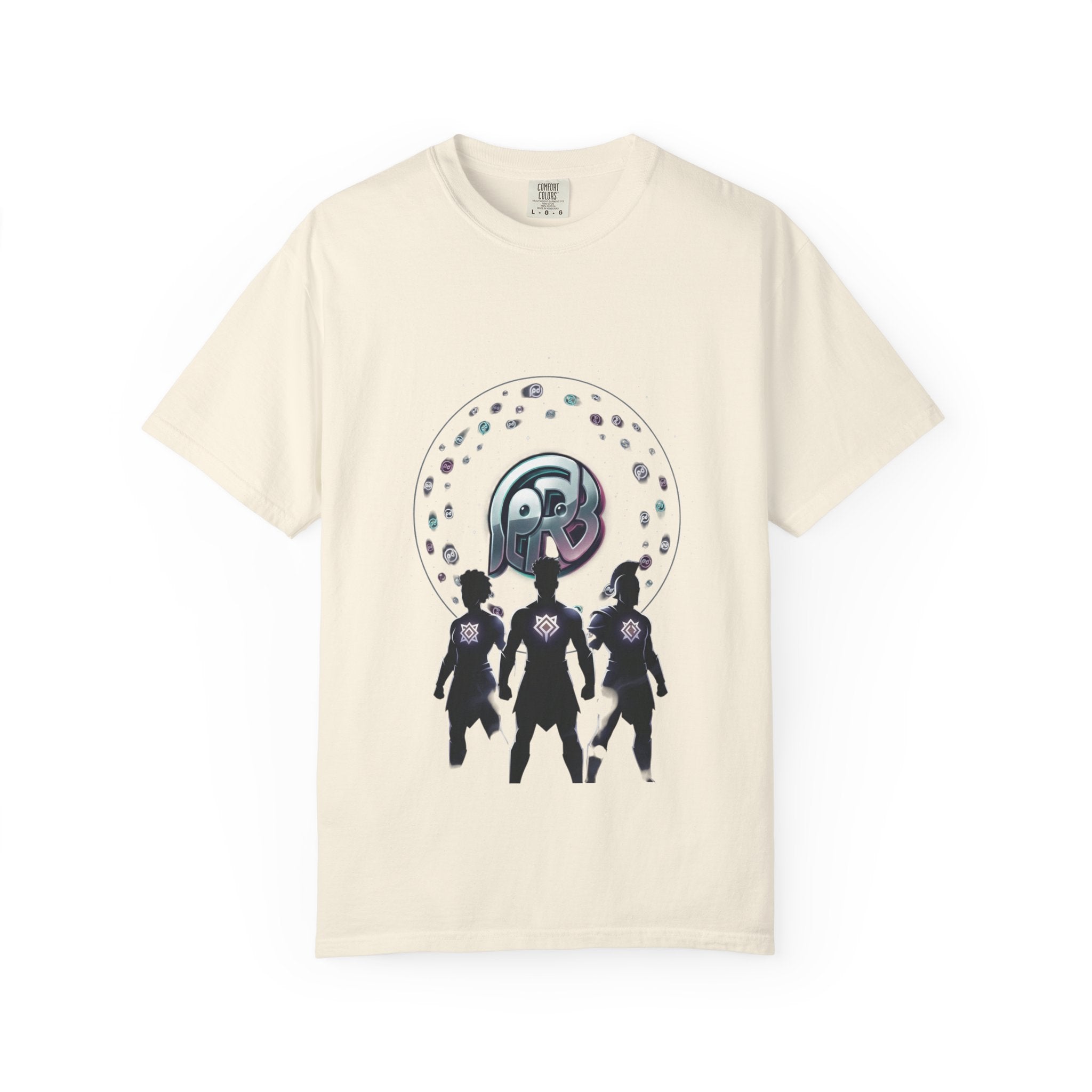 Printify PRB Retro Orb Logo T-Shirt — Vintage Circular Graphic Tee - T-Shirt