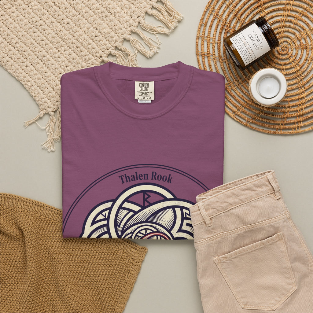 Power Runs Black PRB Thalen Rook Celtic Knot Graphic T-Shirt — "He stared too long..." Quote Tee by Printify